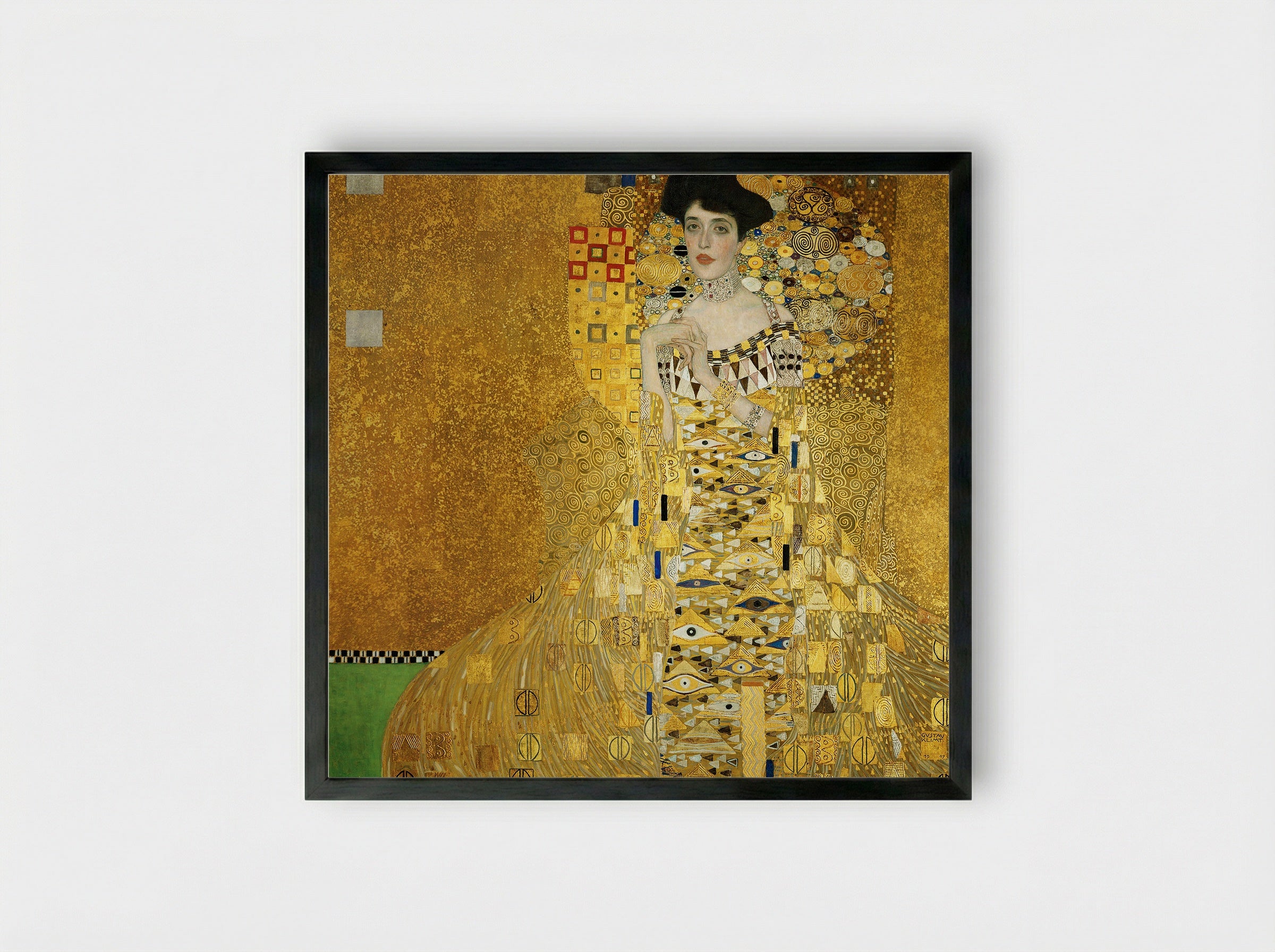 Portrait of Adele Bloch-Bauer I - Gustav Klimt - Framed Print Black