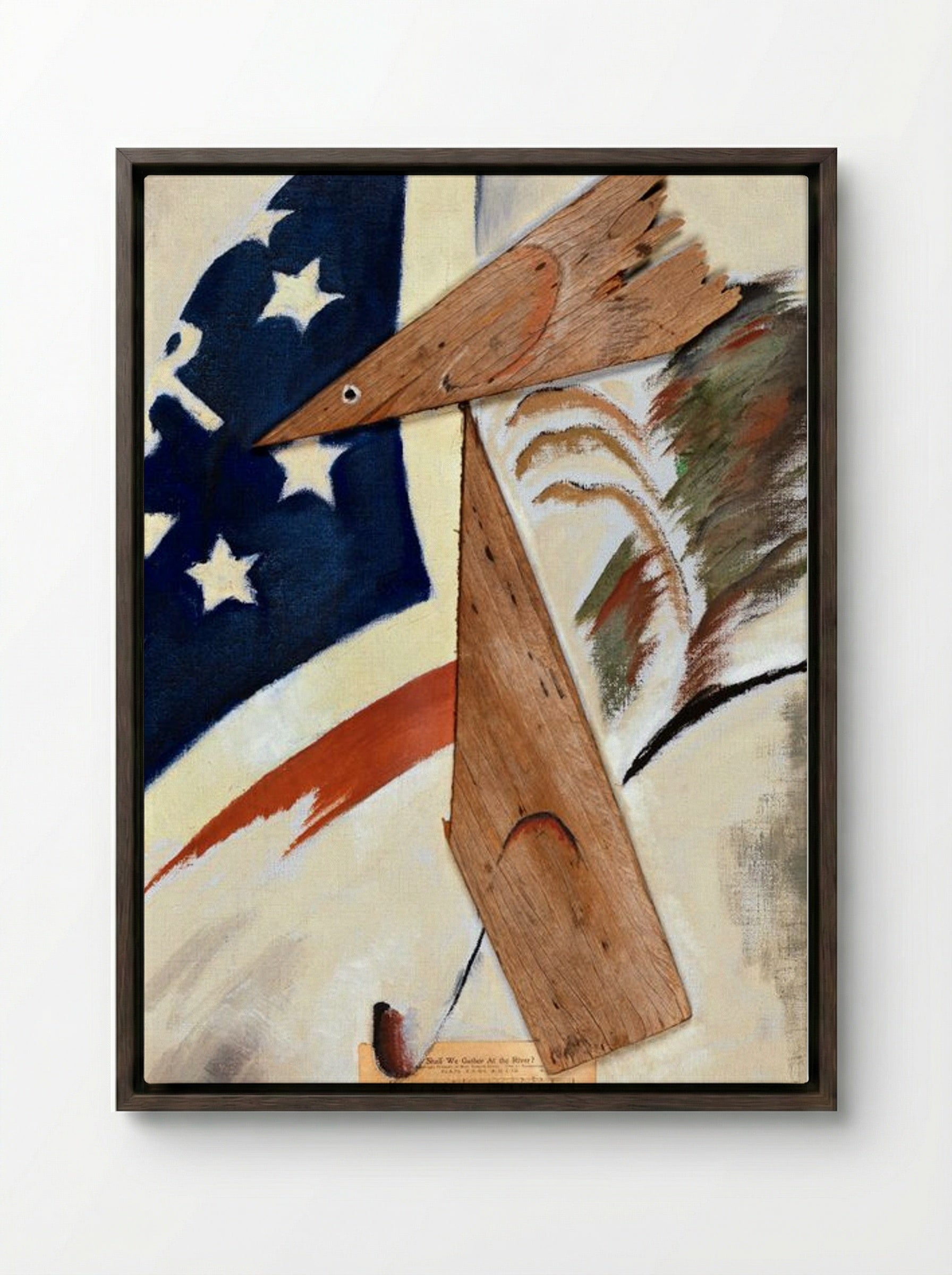 Portrait of Ralph Dusenberry - Arthur Dove - Framed Canvas Dark Wood