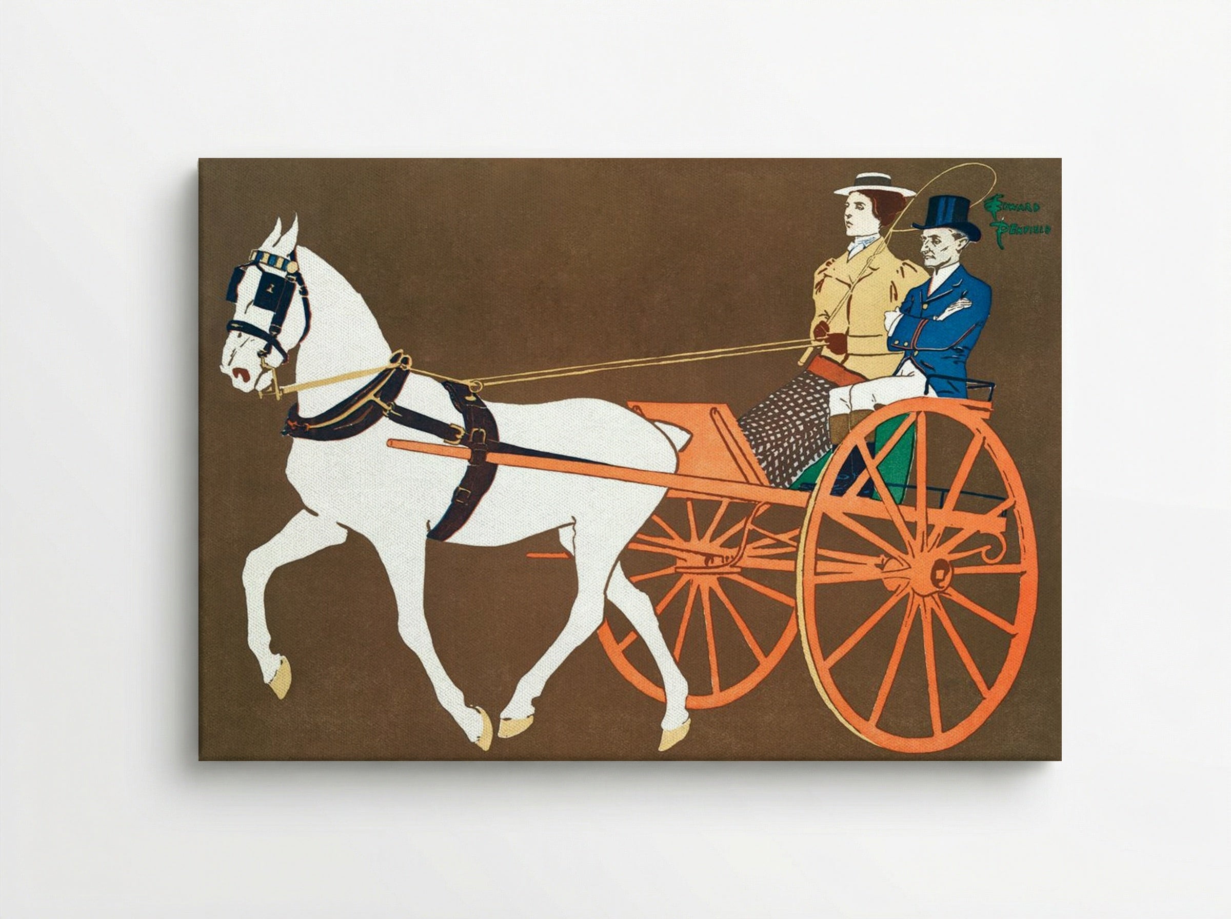 Women in Carriage - Edward Penfield - Canvas