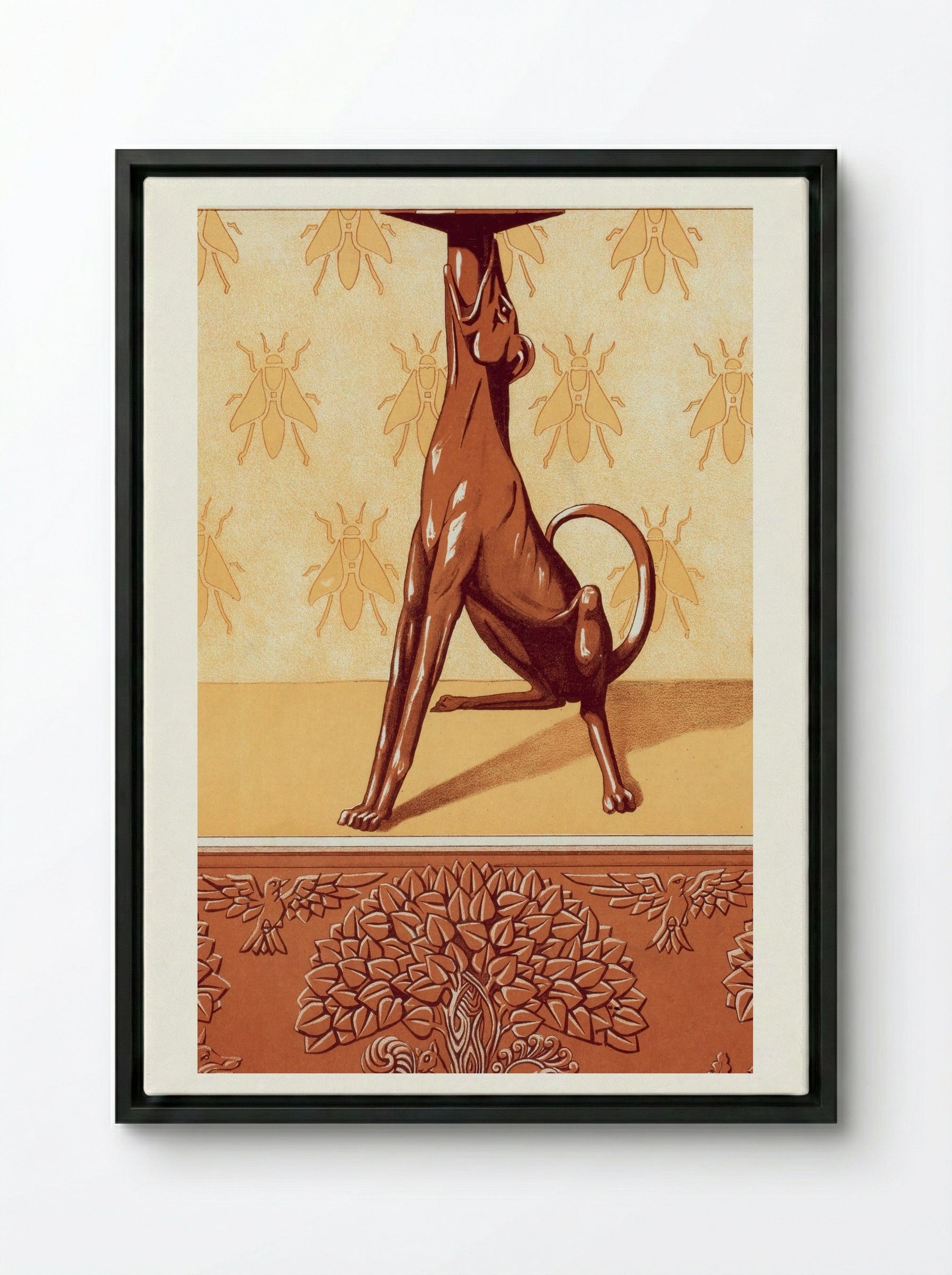 L'Animal dans la Décoration, Plate 26 - Fine Art Print - Framed Canvas Black