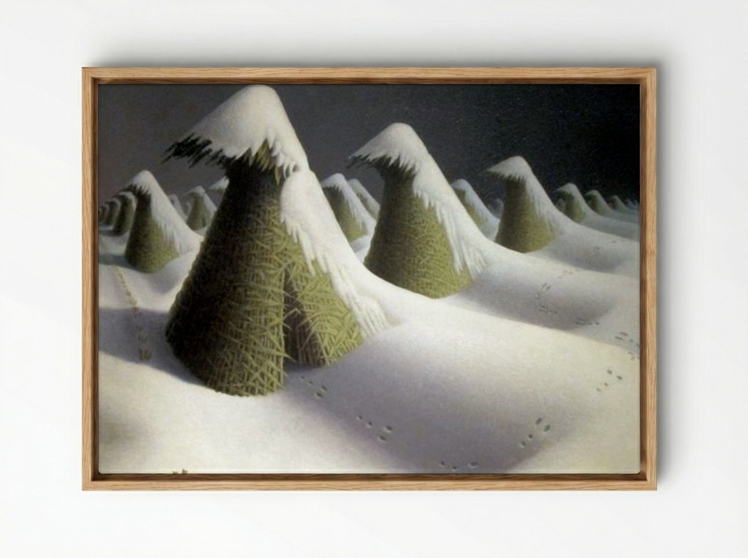 January - Grant Wood - Framed Canvas Wood