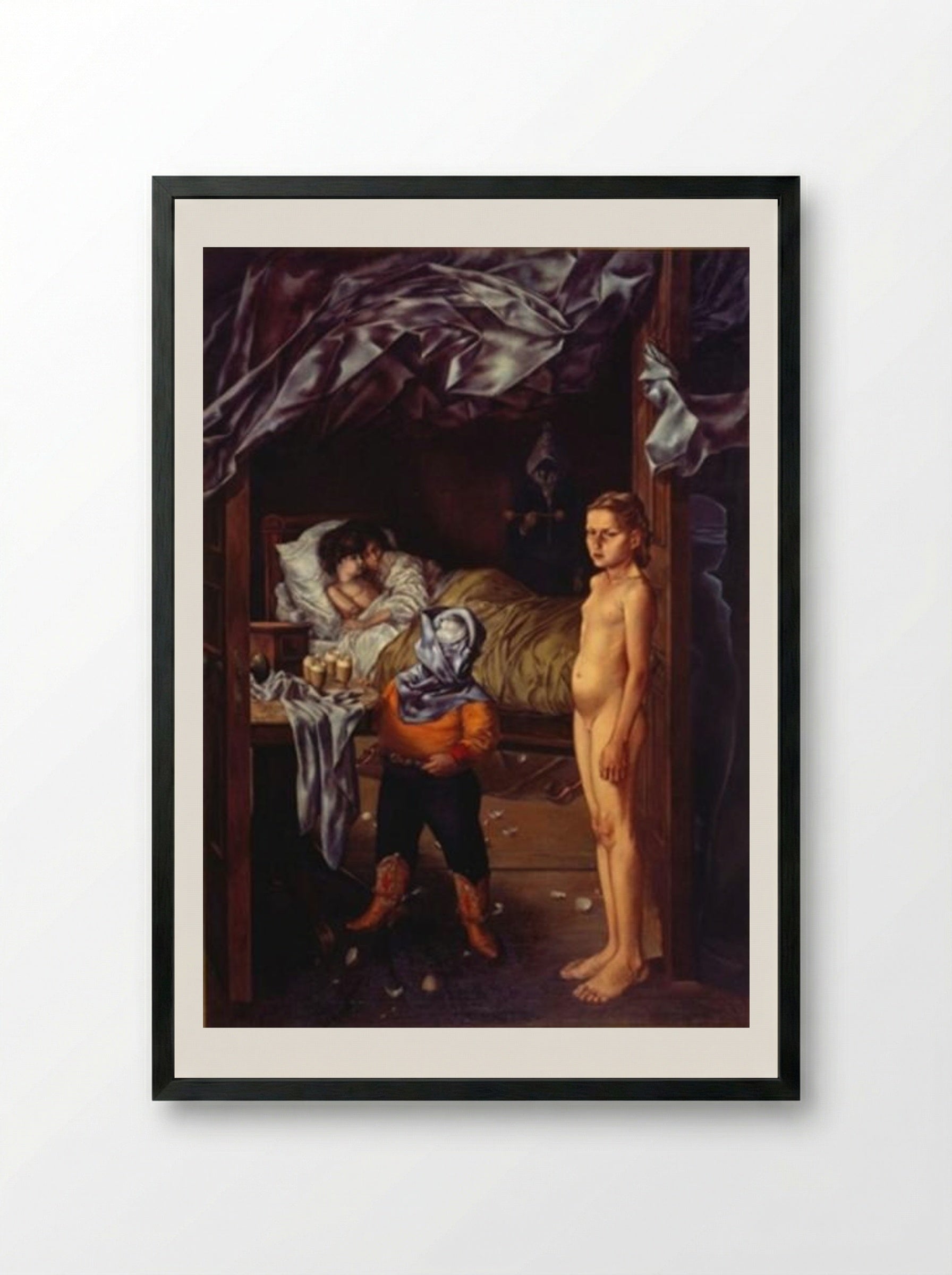 The Guest Room - Dorothea Tanning - Framed Print Black
