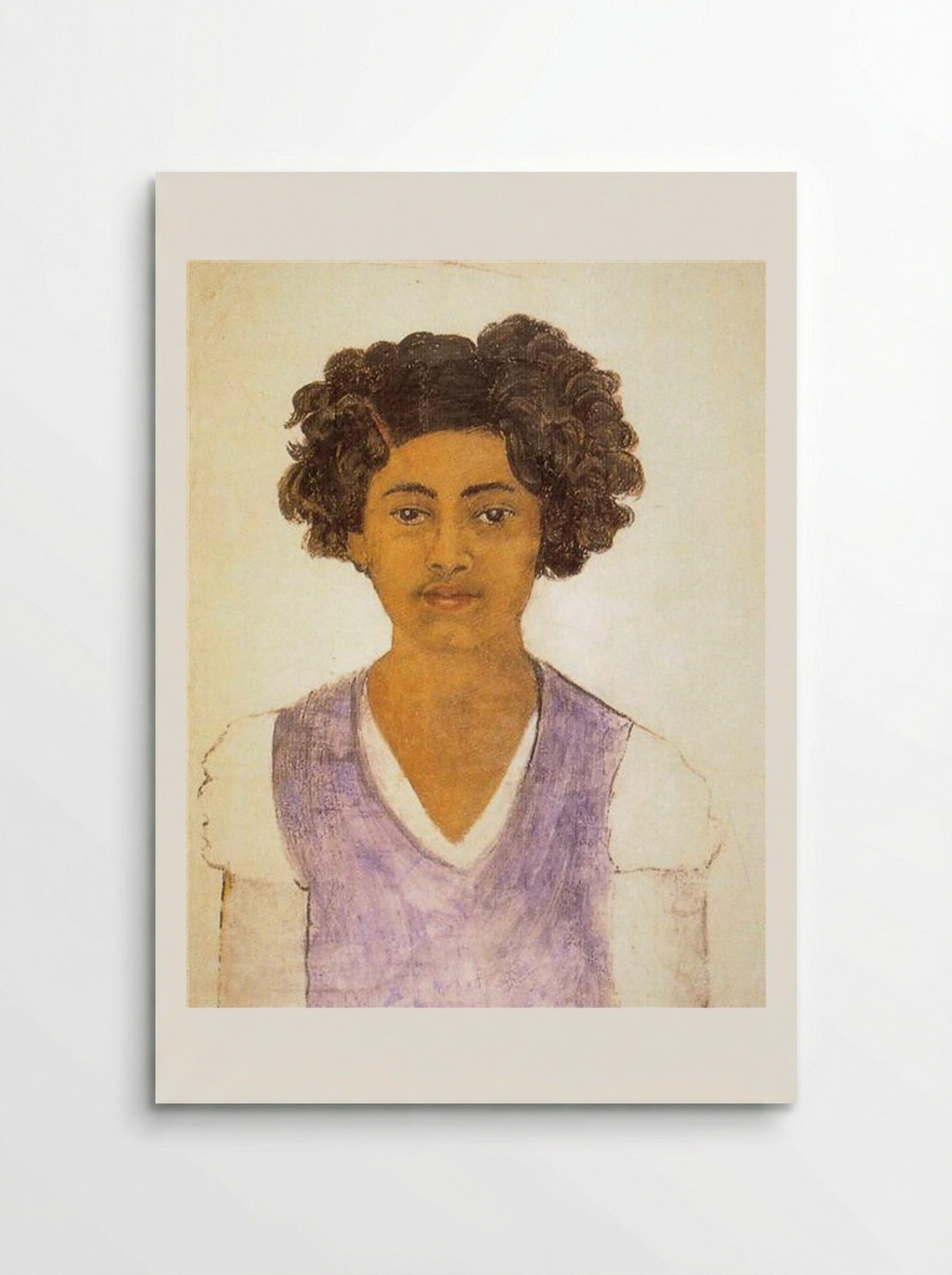 Self-Portrait (Bust with Purple Shirt) - Frida Kahlo - Poster