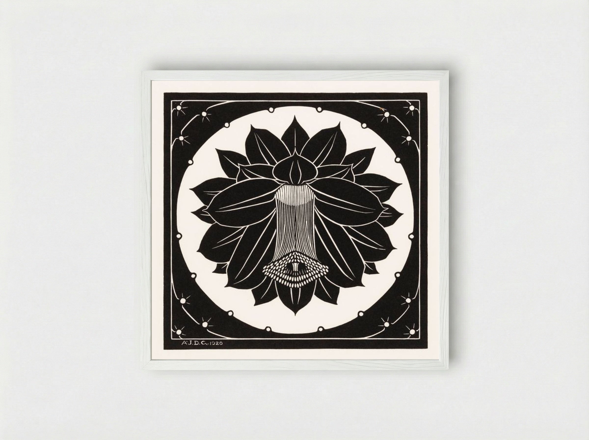 Flower - Julie de Graag - Framed Print White