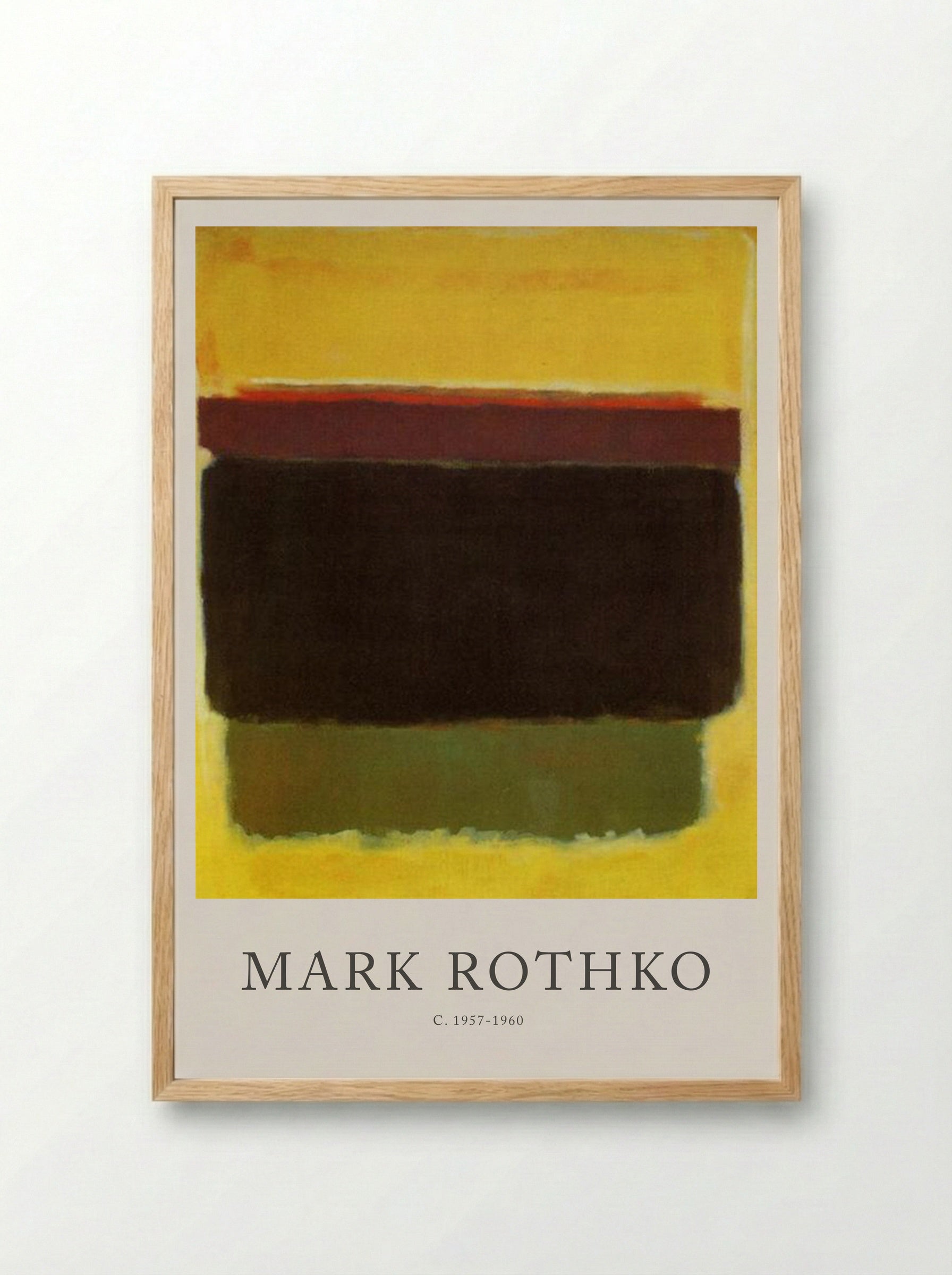 Untitled (Colour Field Painting) - Mark Rothko - Framed Print Wood
