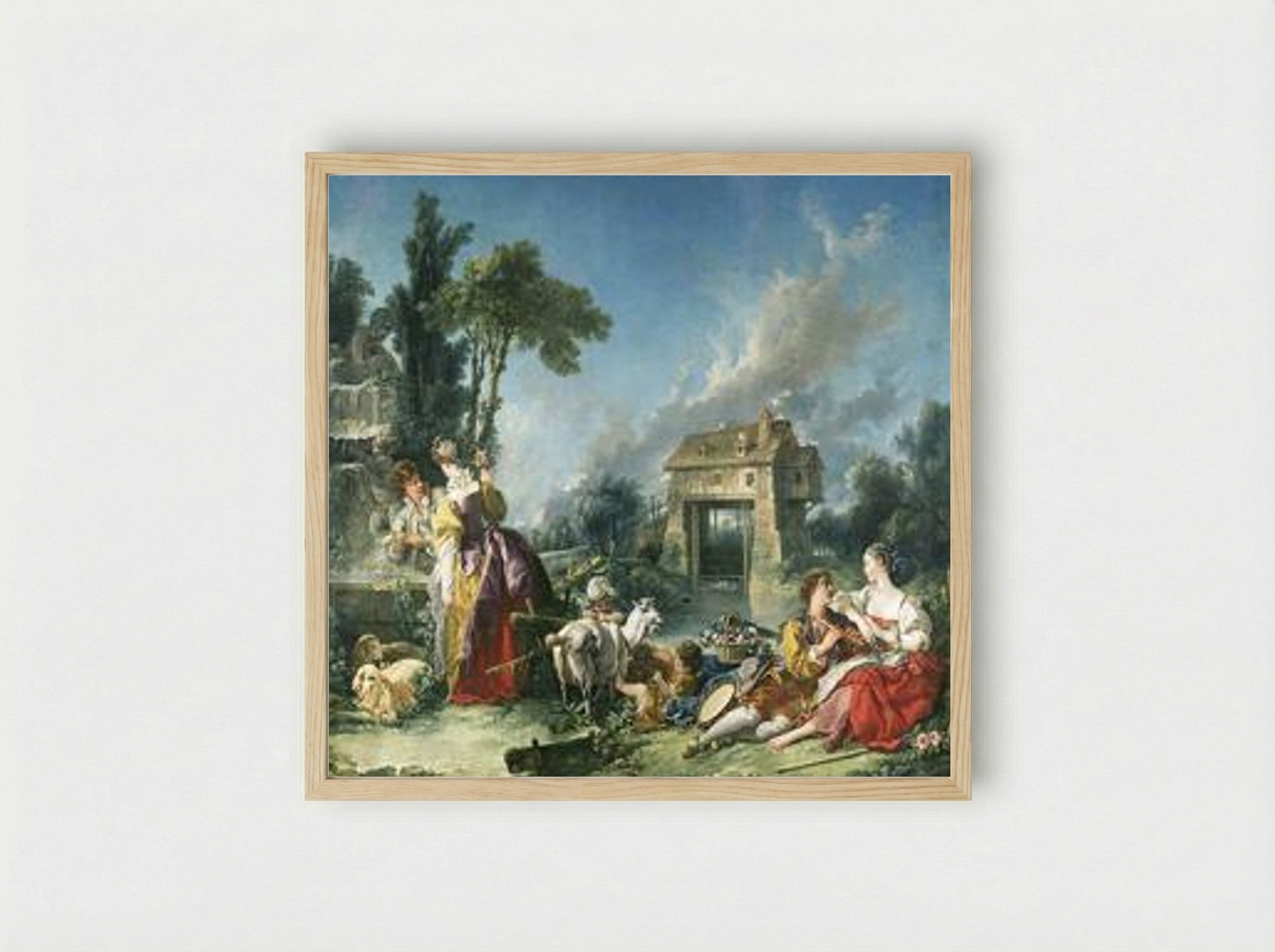 The Fountain of Love - François Boucher - Framed Print Wood