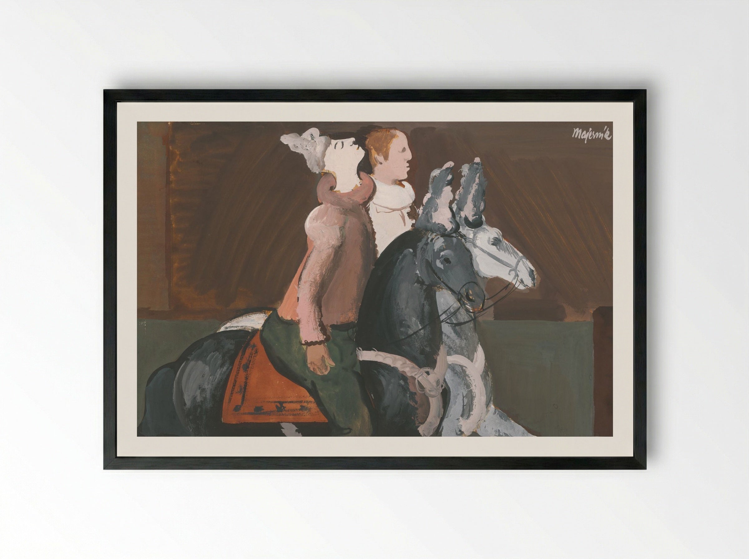 Two Riders - Cyprián Majerník - Framed Print Black