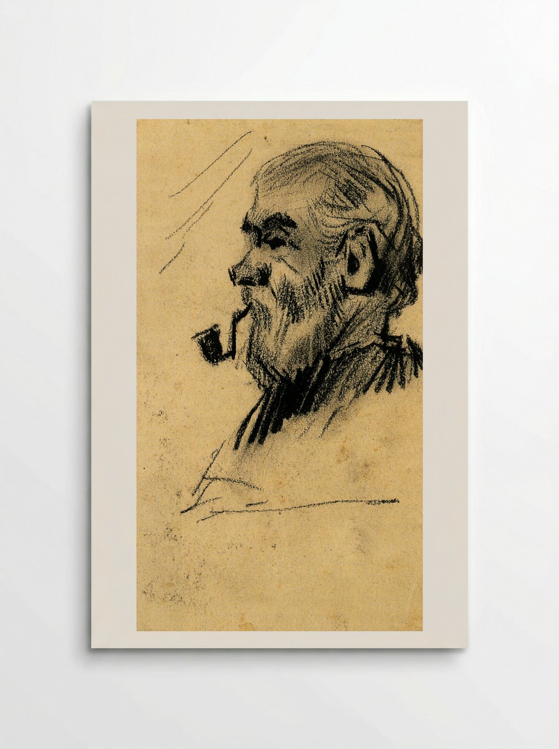 Head of an Old Man with Pipe - Vincent van Gogh - Poster
