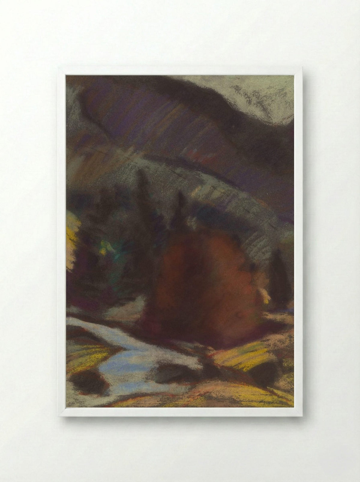 Below the Mountain - Zolo Palugyay - Framed Print White