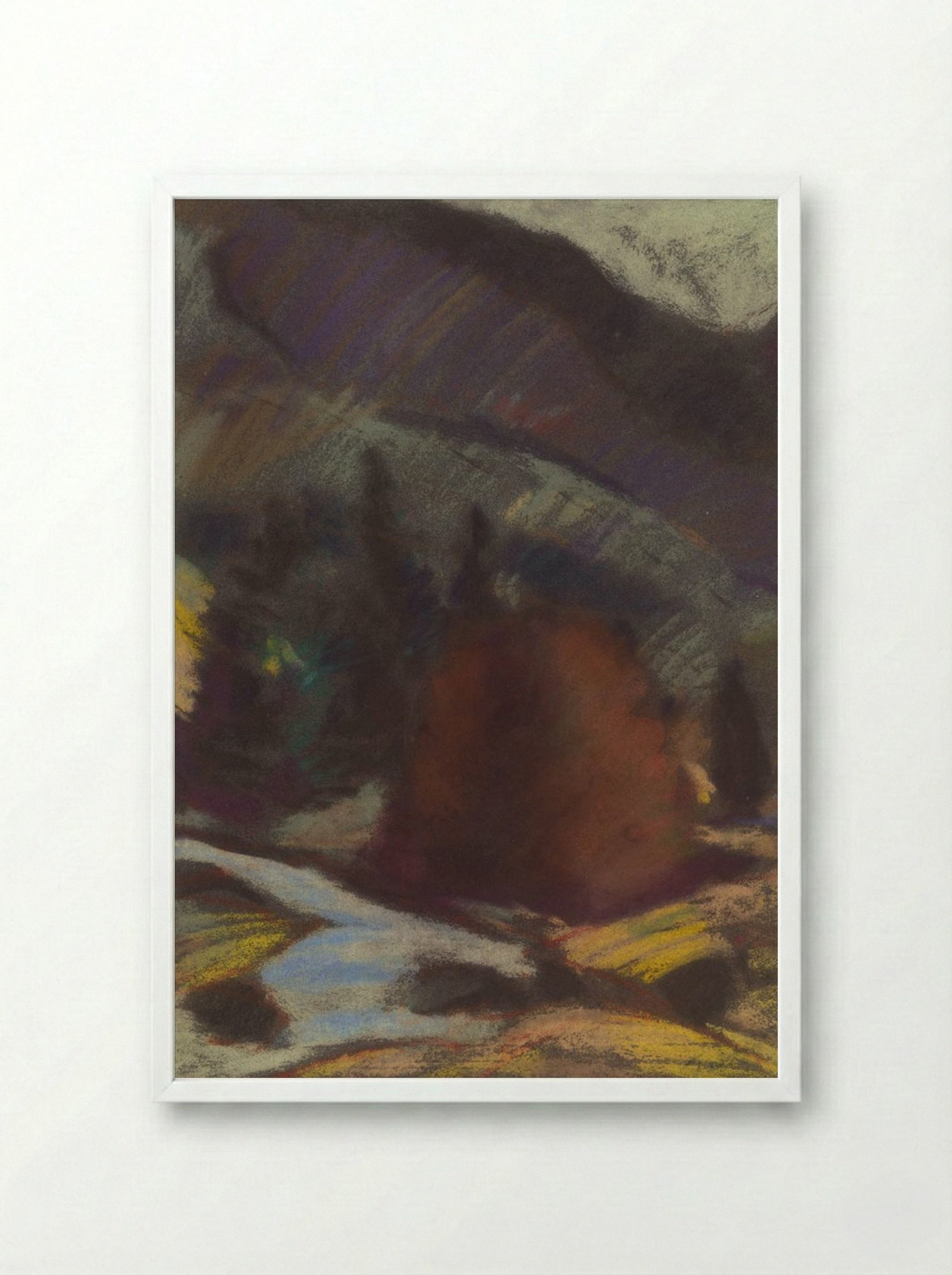 Below the Mountain - Zolo Palugyay - Framed Print White