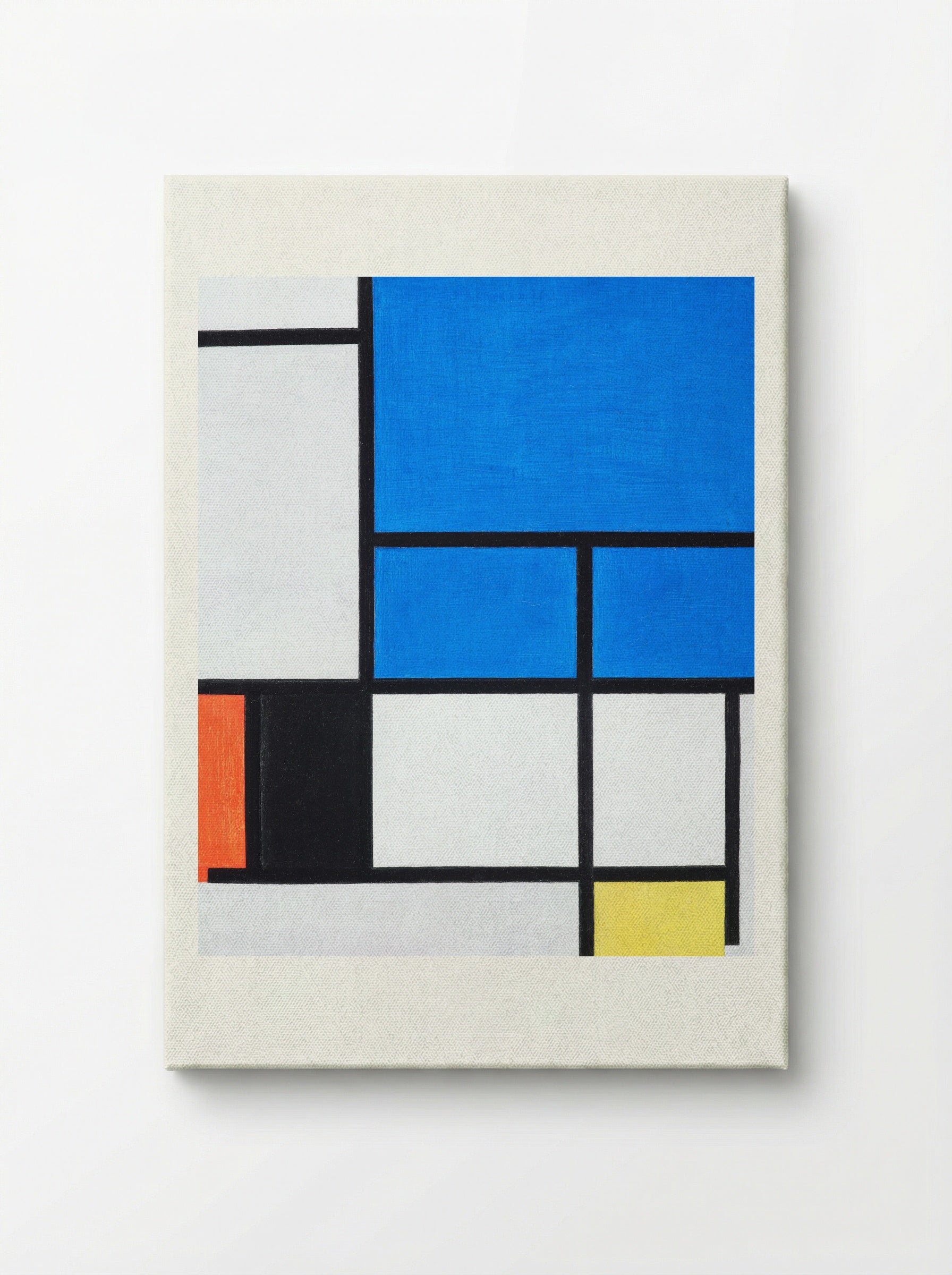 Composition with Large Blue Plane, Red, Black, Yellow, and Gray - Piet Mondrian - Canvas