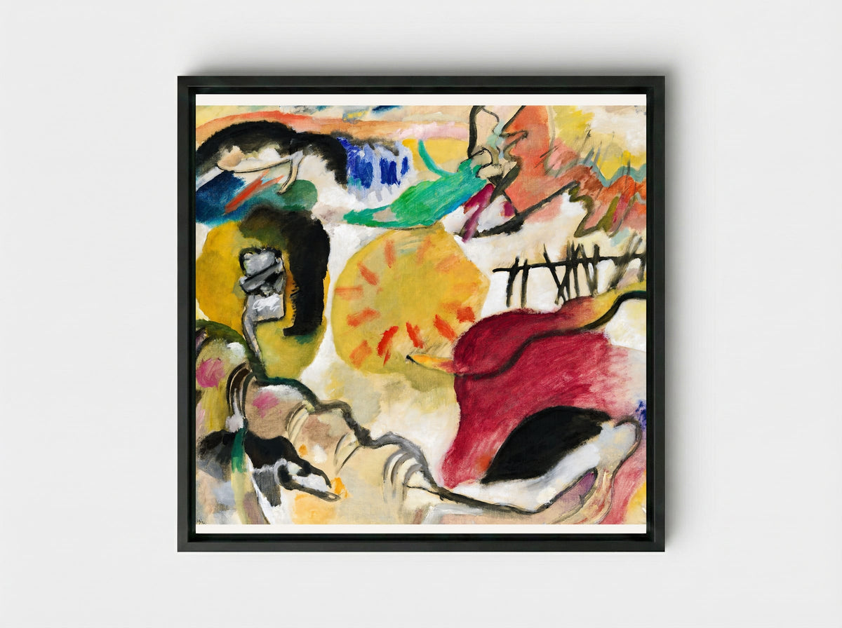 Improvisation 27 (Garden of Love II) - Wassily Kandinsky - Framed Canvas Black