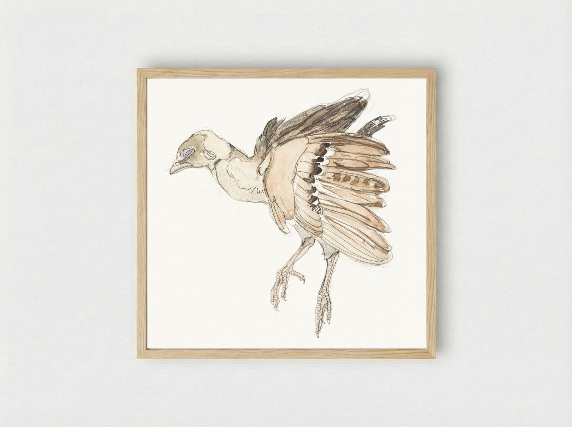 Dood vogeltje (Patrijs) - Theo van Hoytema - Framed Print Wood