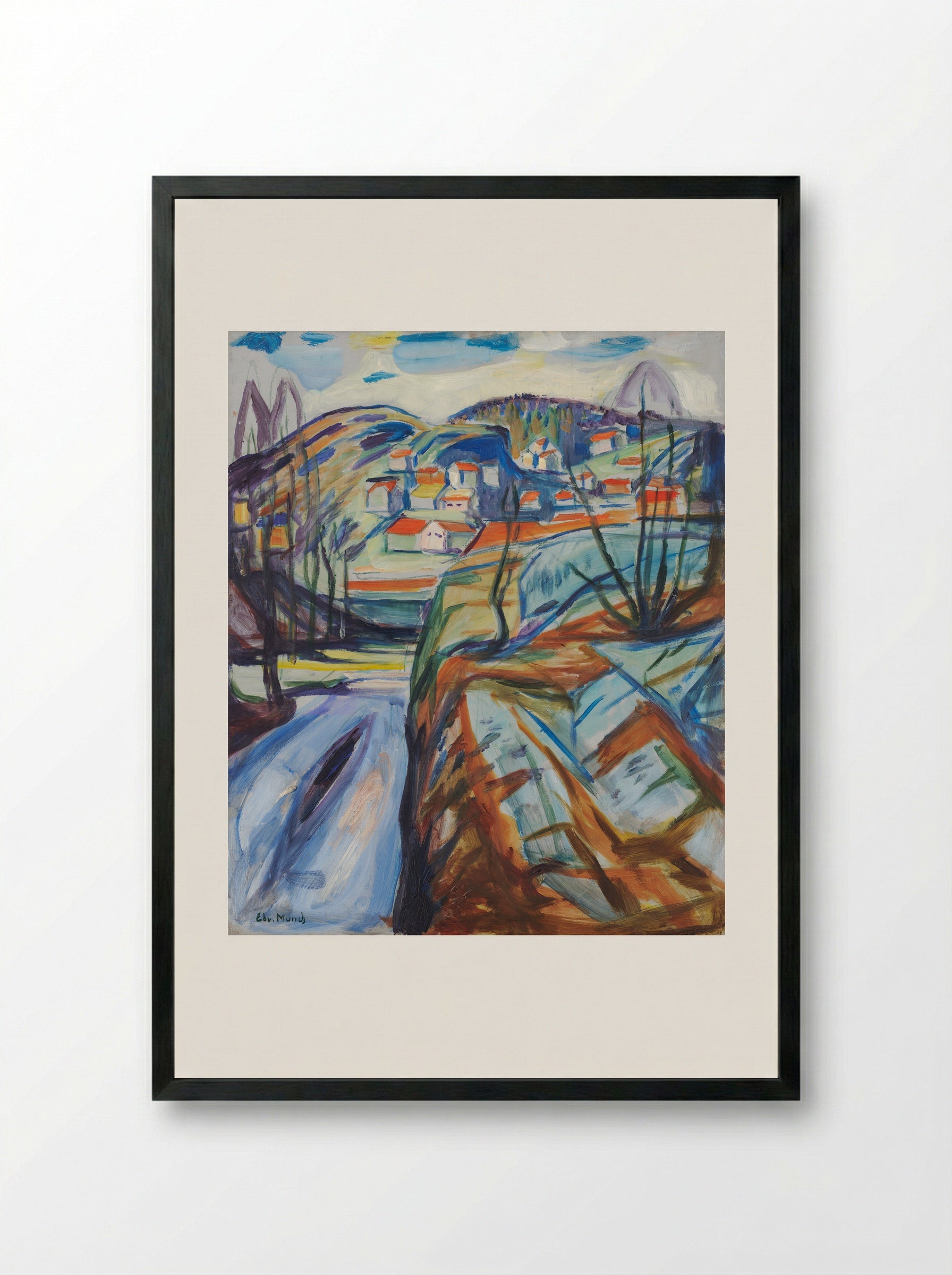From Kragerø - Edvard Munch - Framed Print Black