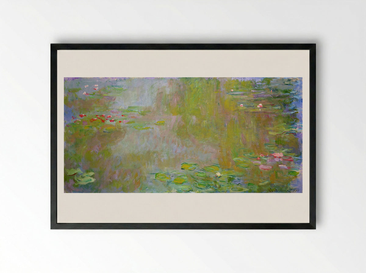Water Lily Pond - Claude Monet - Framed Print Black