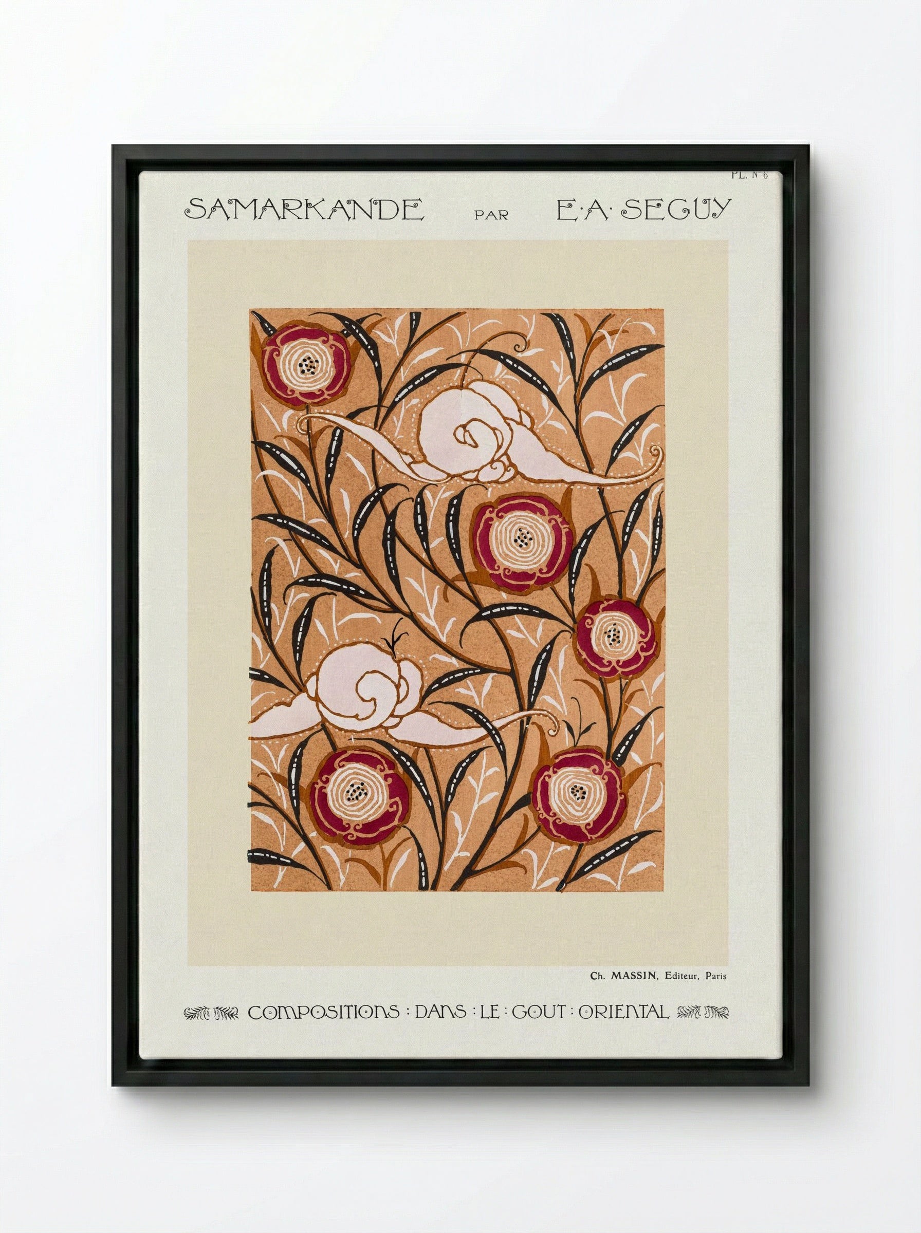 Samarkande, Plate No. 6 - Émile-Allain Séguy - Framed Canvas Black