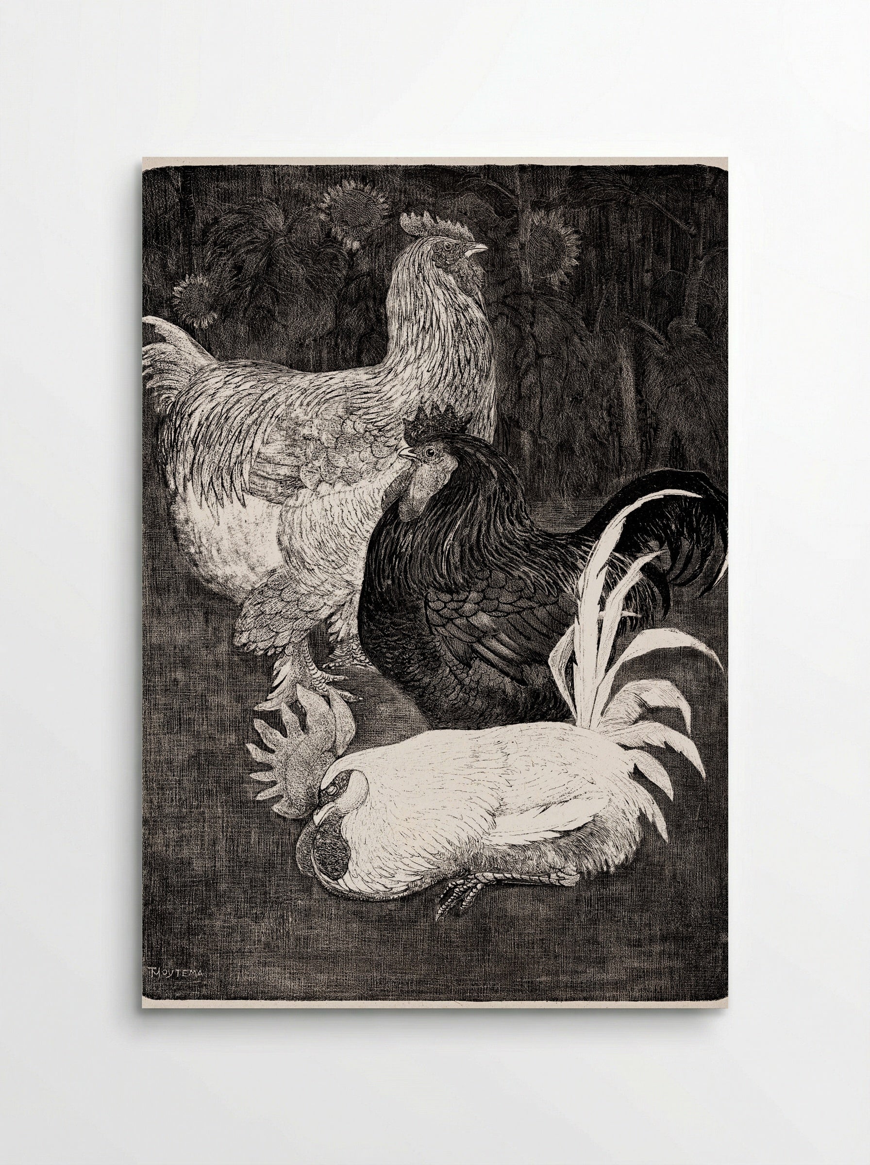 Drie Hanen (Three Roosters) - Theo van Hoytema - Poster