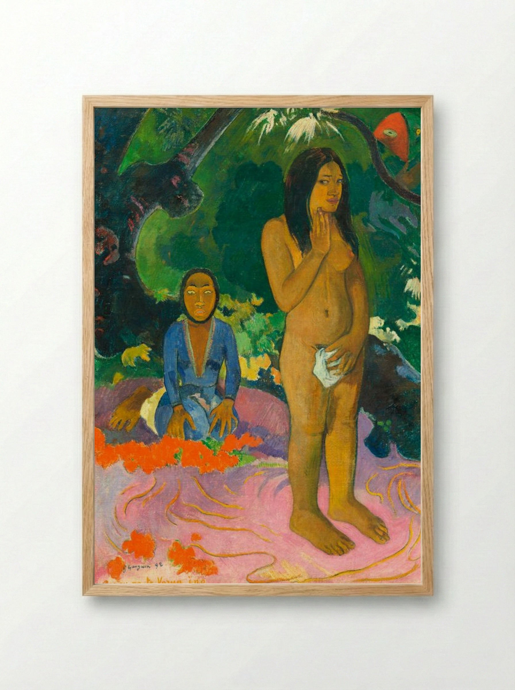 Words of the Devil - Paul Gauguin - Framed Print Wood