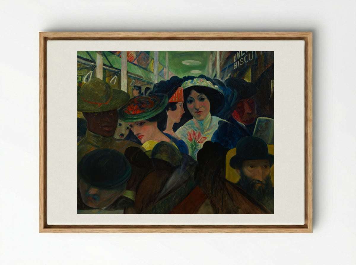 The Subway - Max Weber - Framed Canvas Wood
