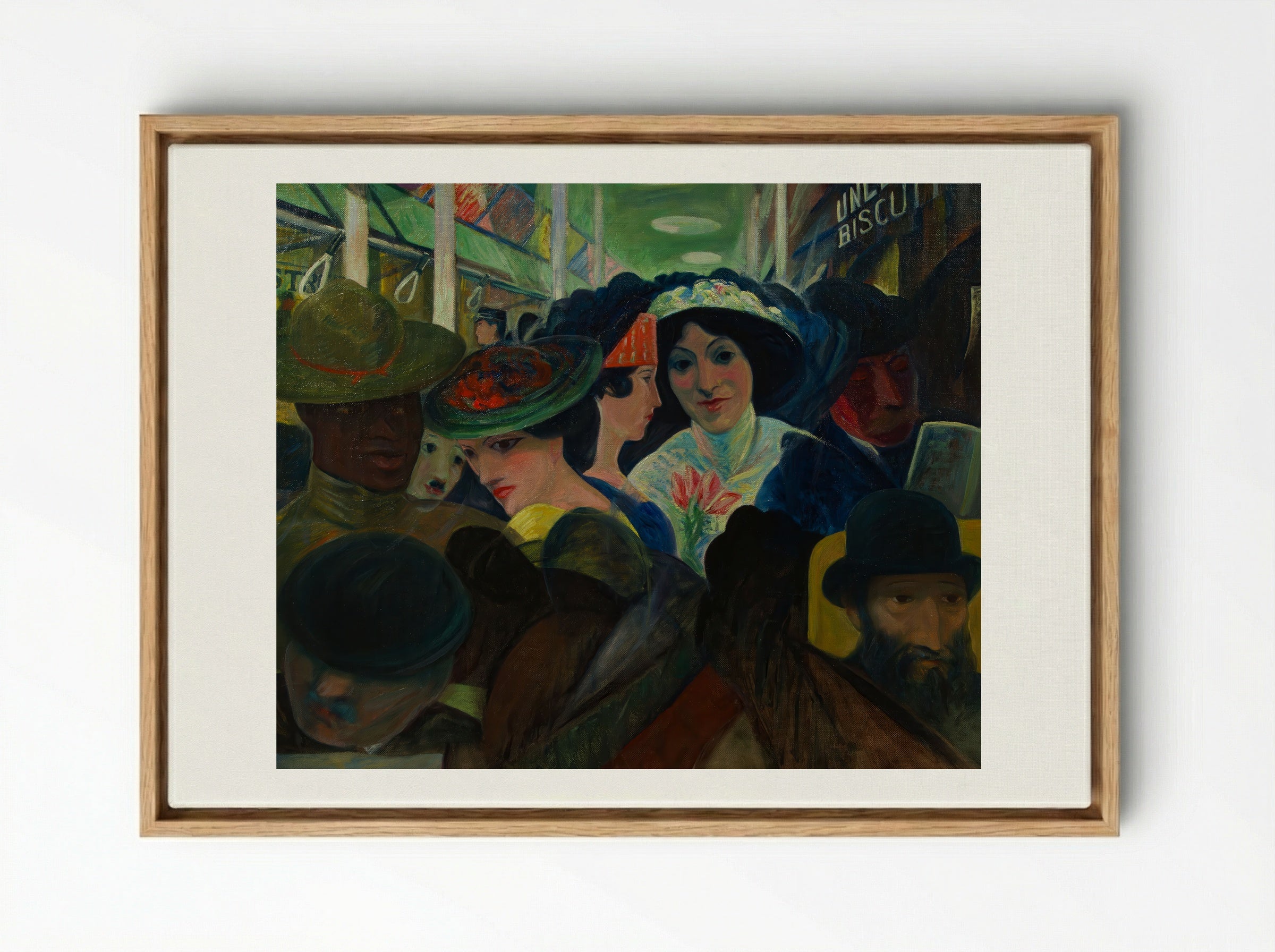 The Subway - Max Weber - Framed Canvas Wood