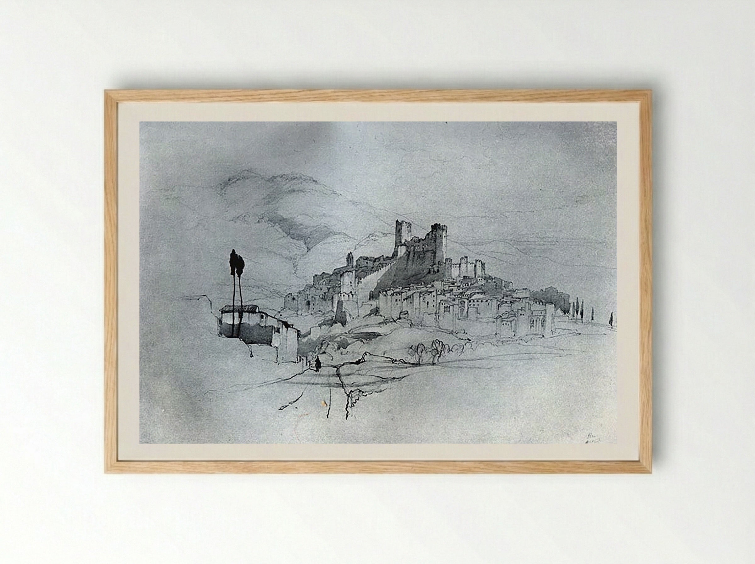 Itri - John Ruskin - Framed Print Wood
