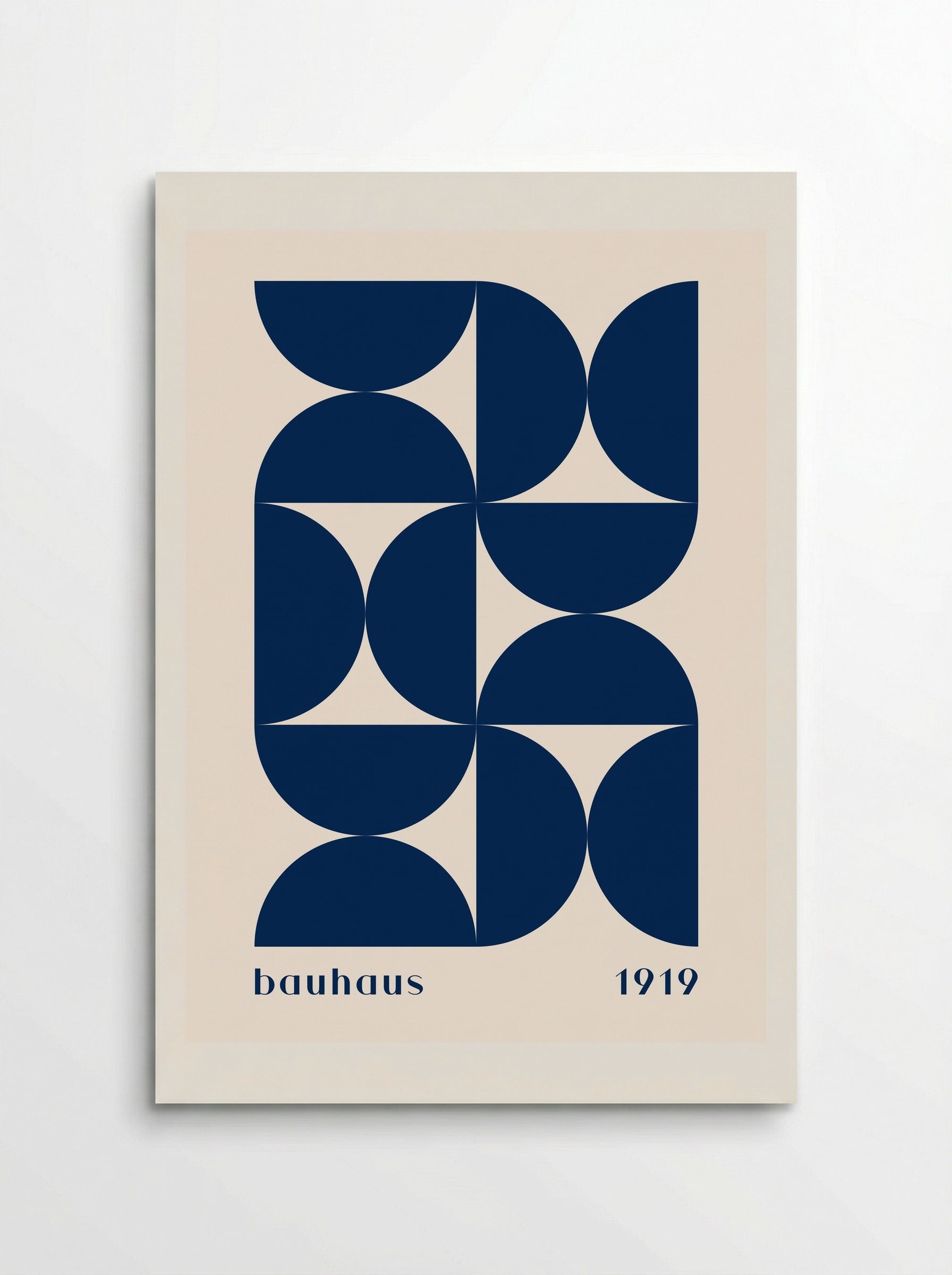 Bauhaus Geometrika (1919) in Deep Blue - Poster