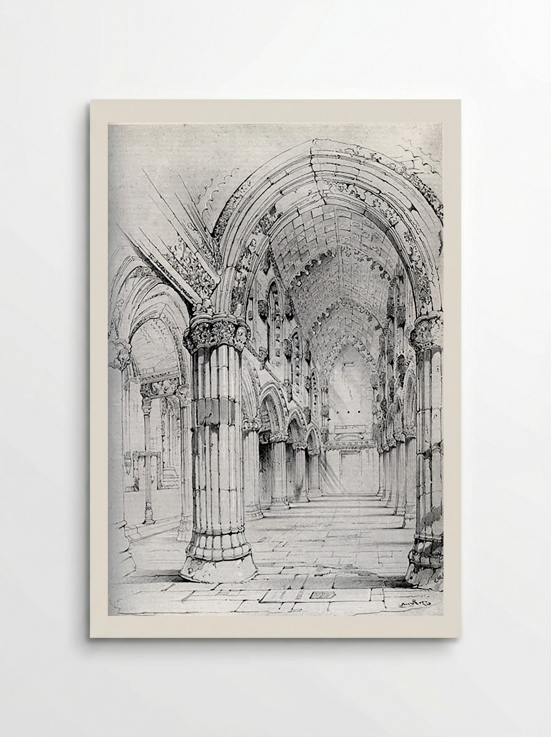 Interior View of Roslin Chapel - Fine Art Print - Poster