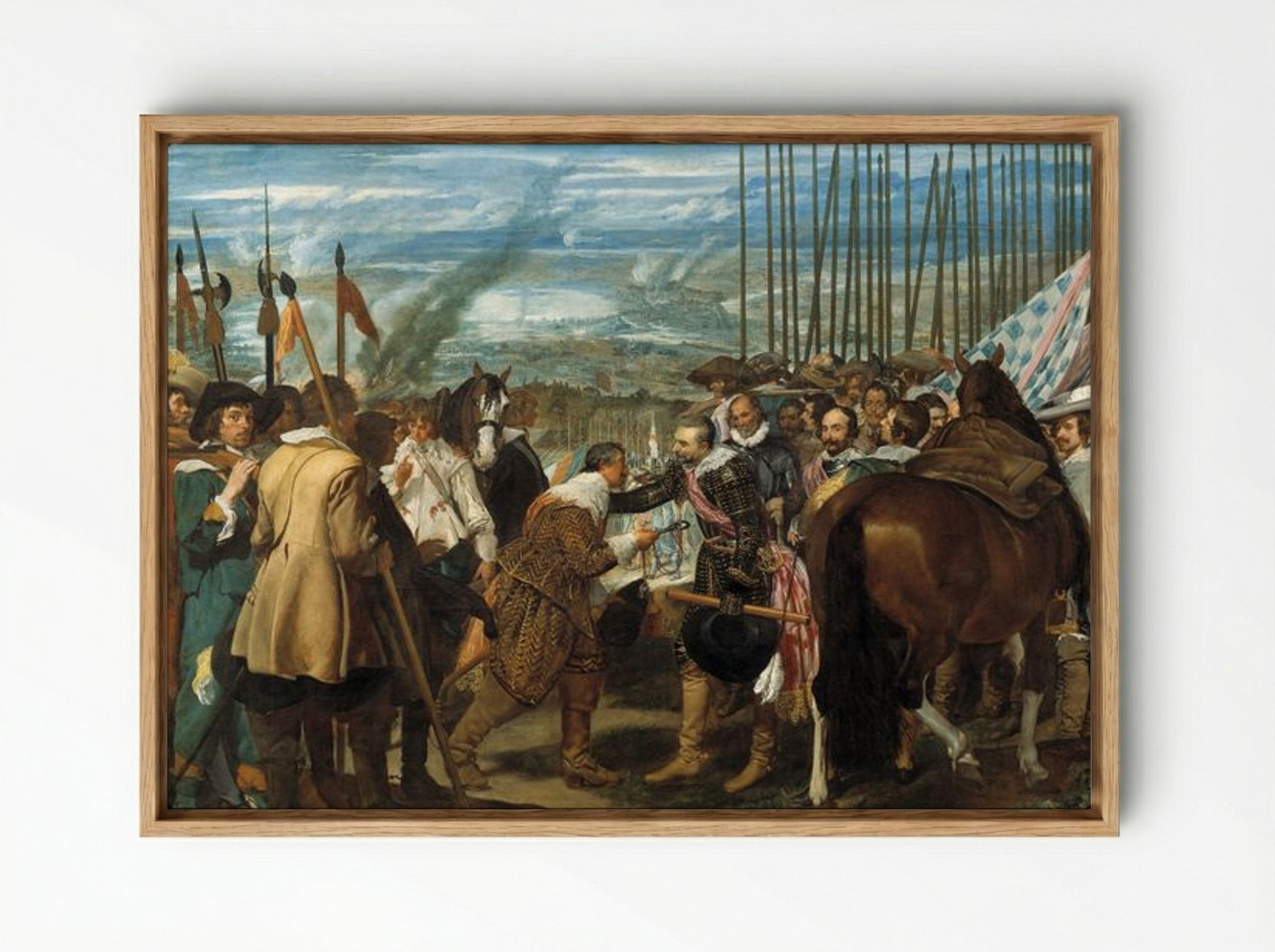 The Surrender of Breda - Diego Velázquez - Framed Canvas Wood