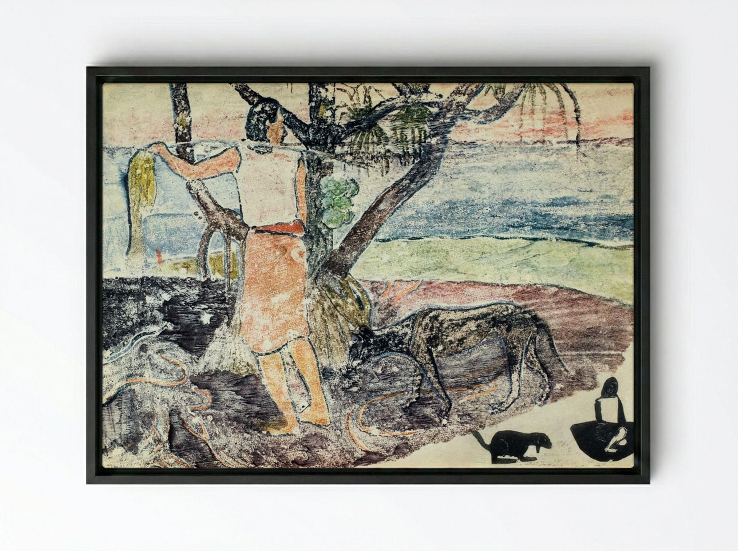 Noa Noa (Voyage de Tahiti) - Paul Gauguin - Framed Canvas Black