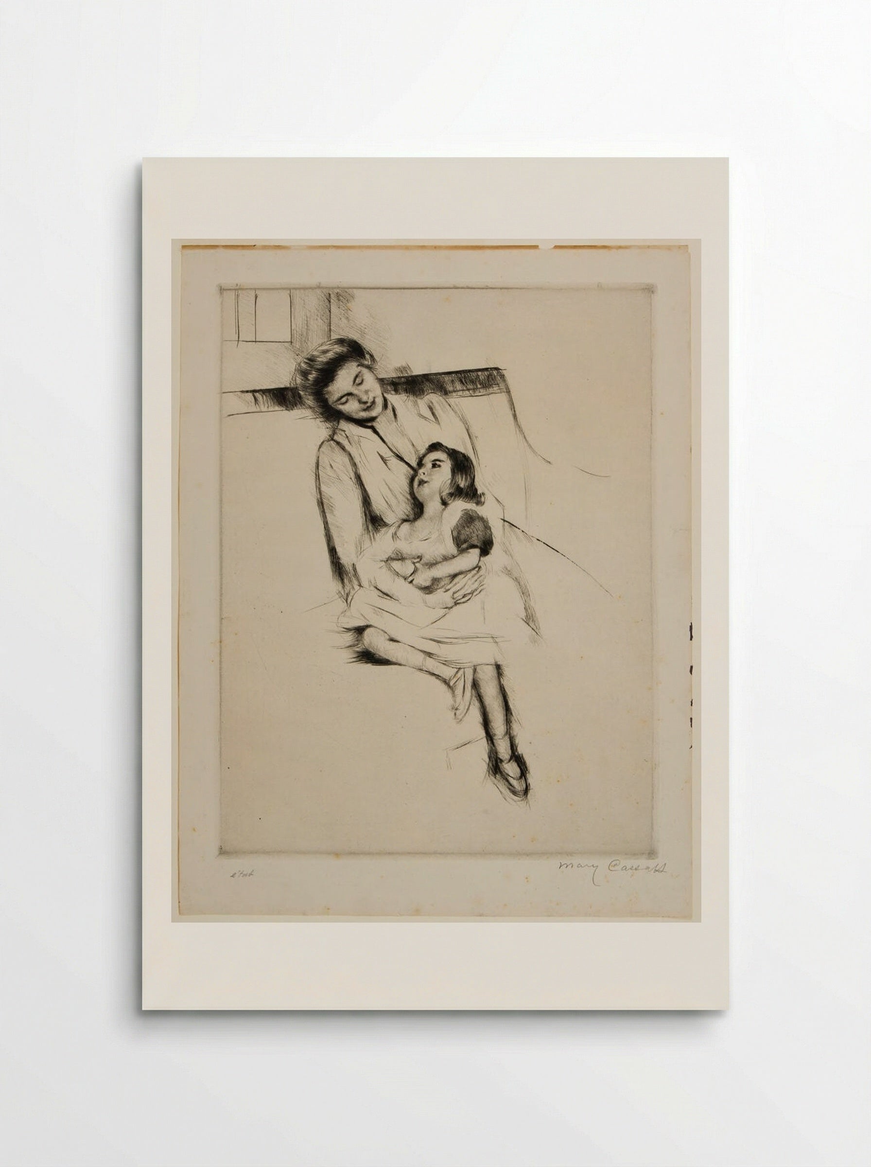 Reine and Margot Seated on a Sofa (No. 2) - Mary Cassatt - Poster