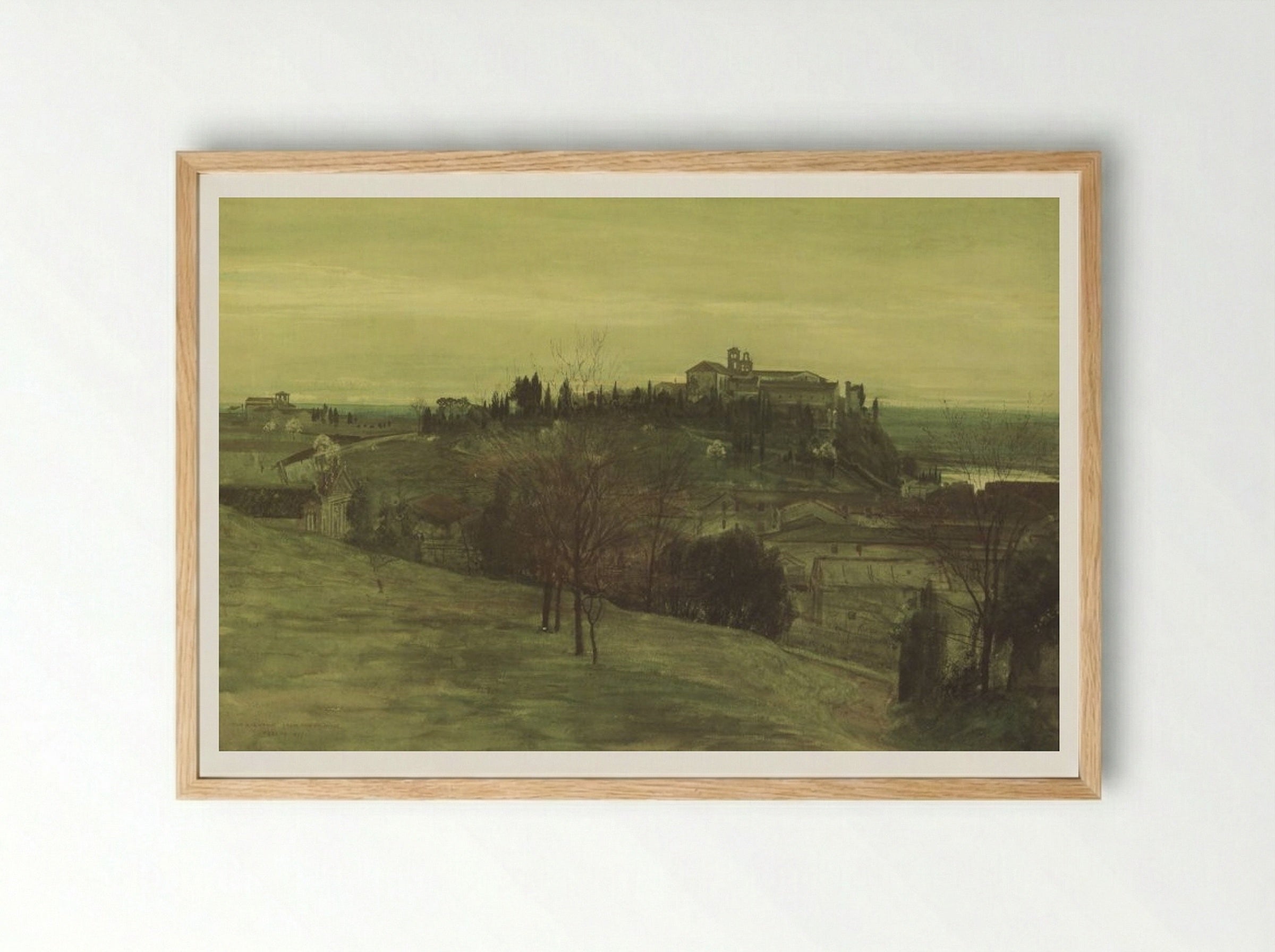 The Aventine from the Palatine - Walter Crane - Framed Print Wood