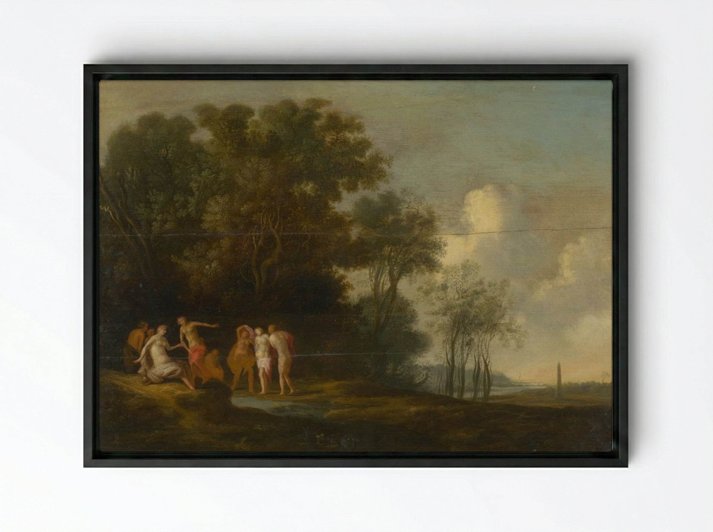 Diana and Callisto - Peter Paul Rubens - Framed Canvas Black