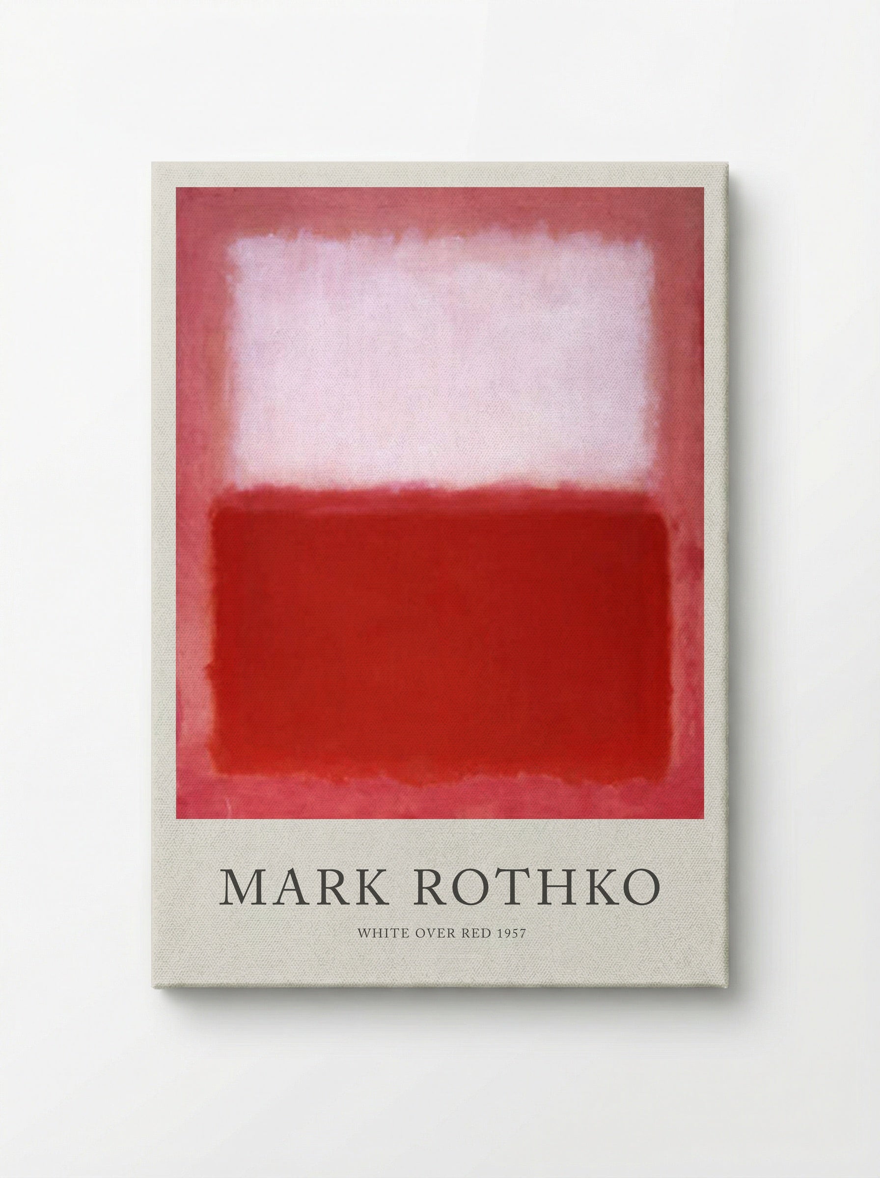 White Over Red - Mark Rothko - Canvas