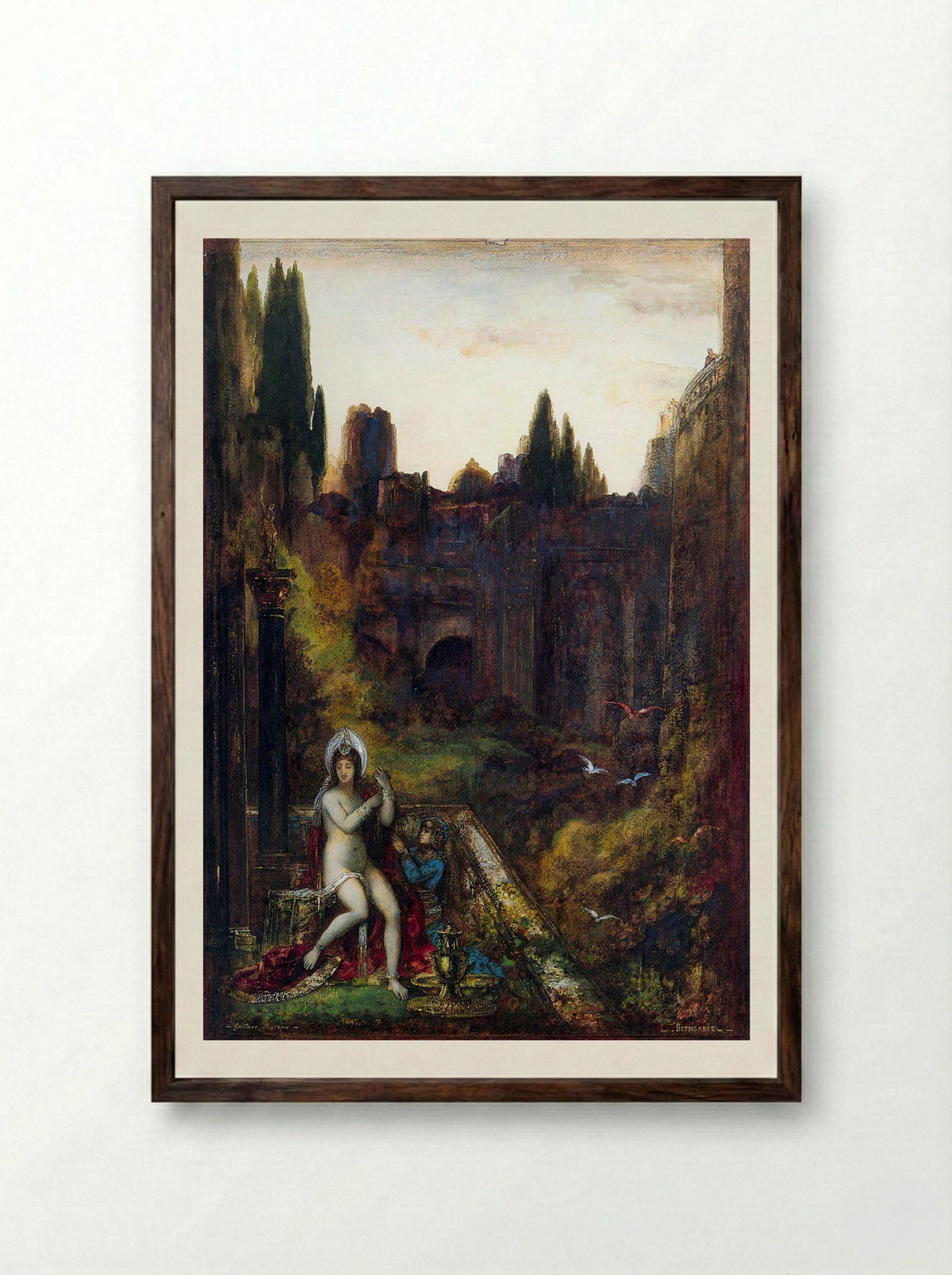 Bathsheba - Gustave Moreau - Framed Print Dark Wood