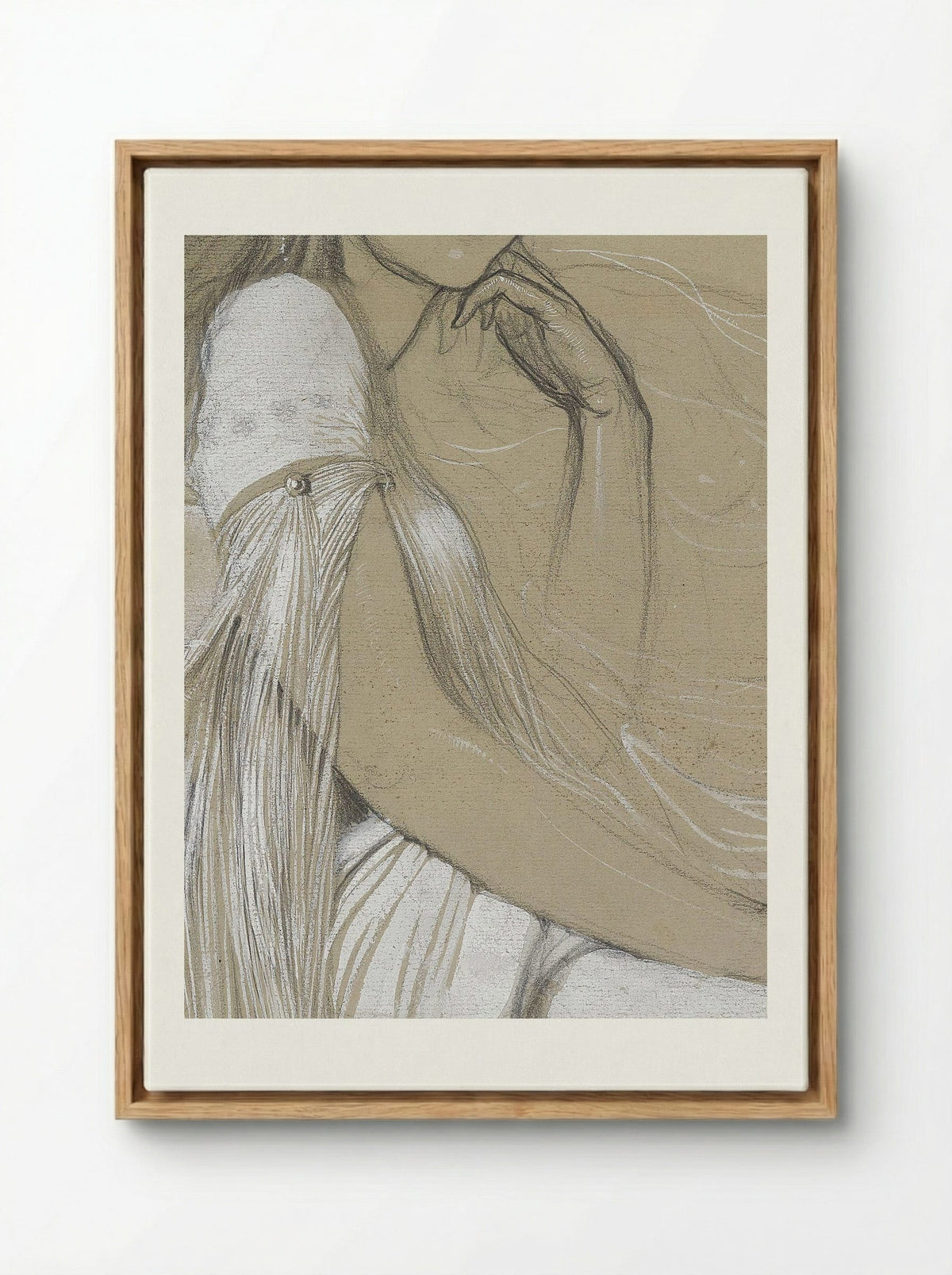 Study of Jaroslava Mucha, the Artist's Daughter - Alphonse Mucha - Framed Canvas Wood
