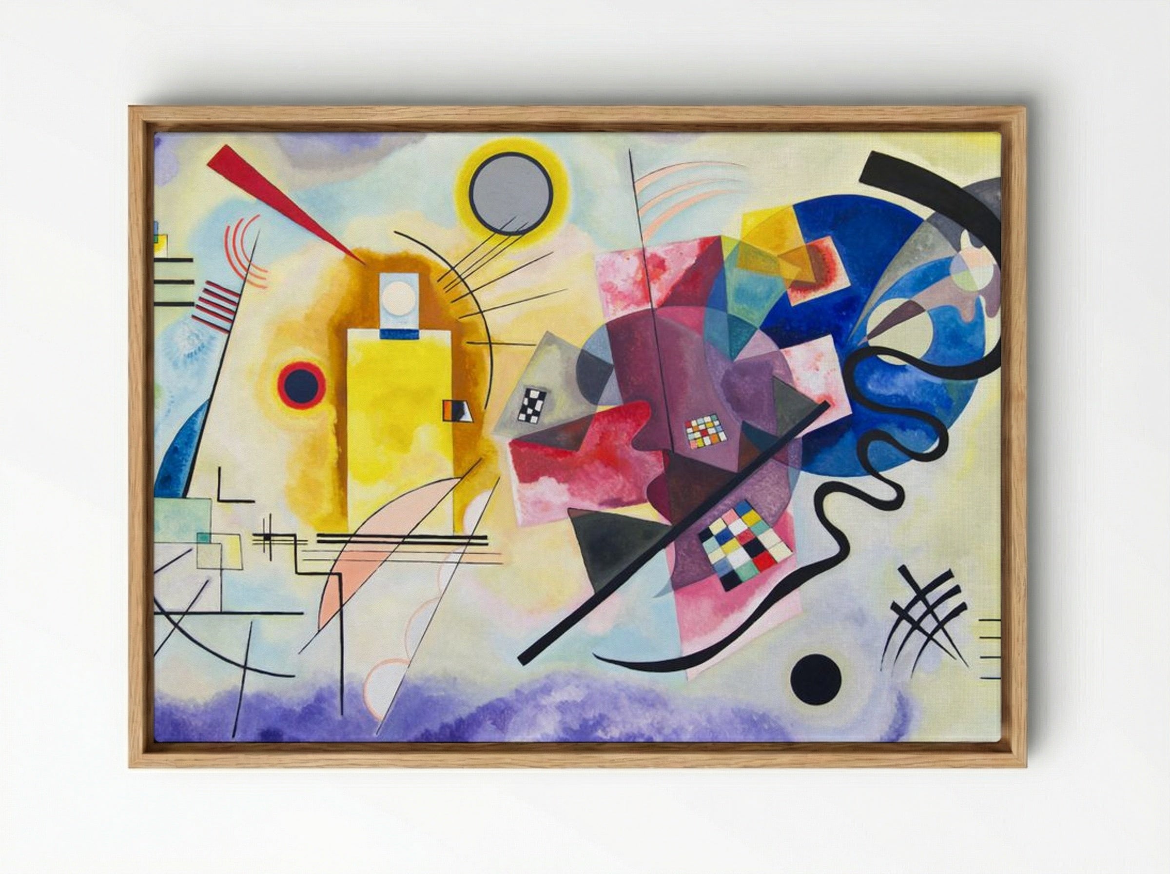 Yellow-Red-Blue - Wassily Kandinsky - Framed Canvas Wood