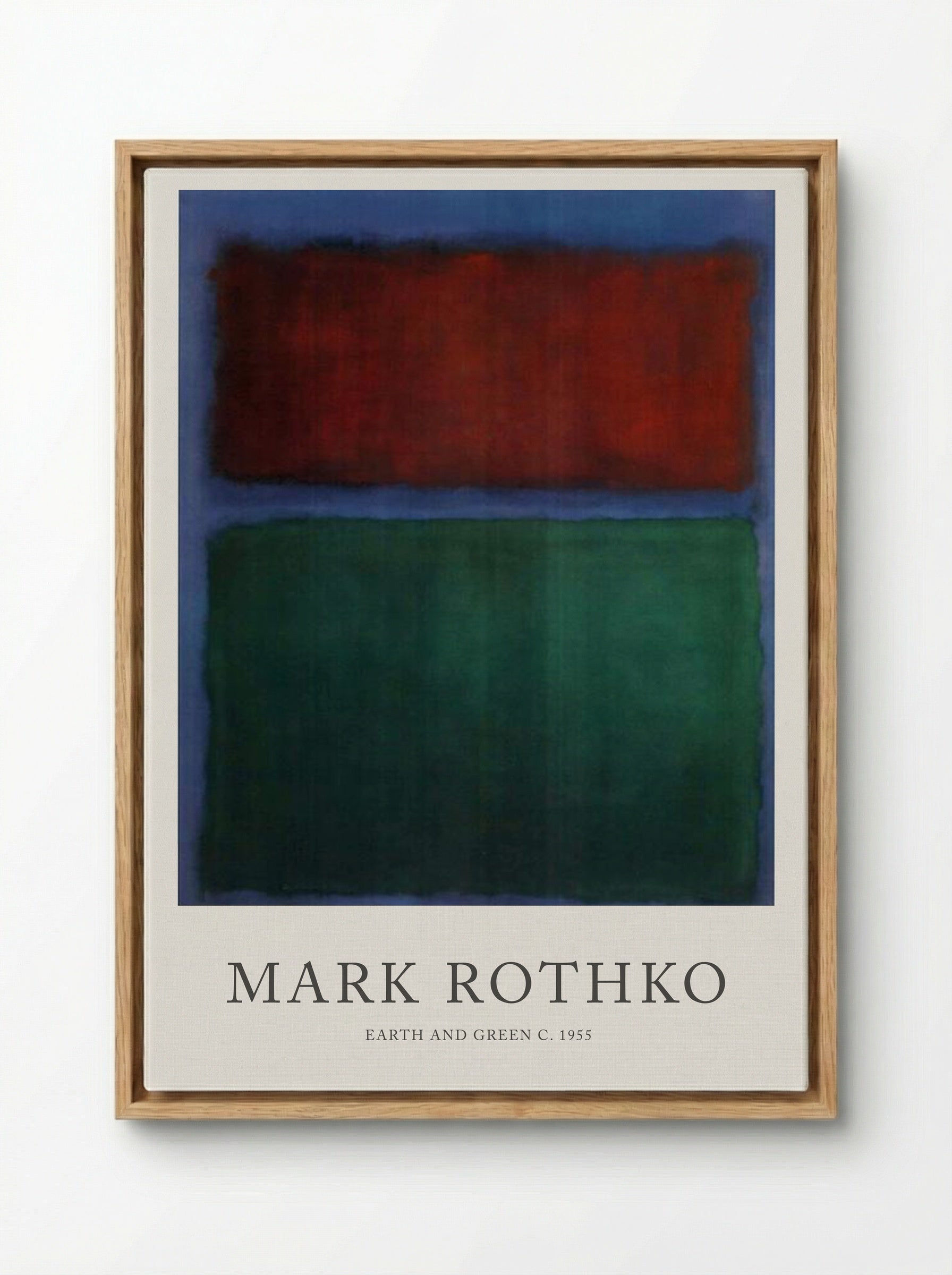Earth and Green - Mark Rothko - Framed Canvas Wood