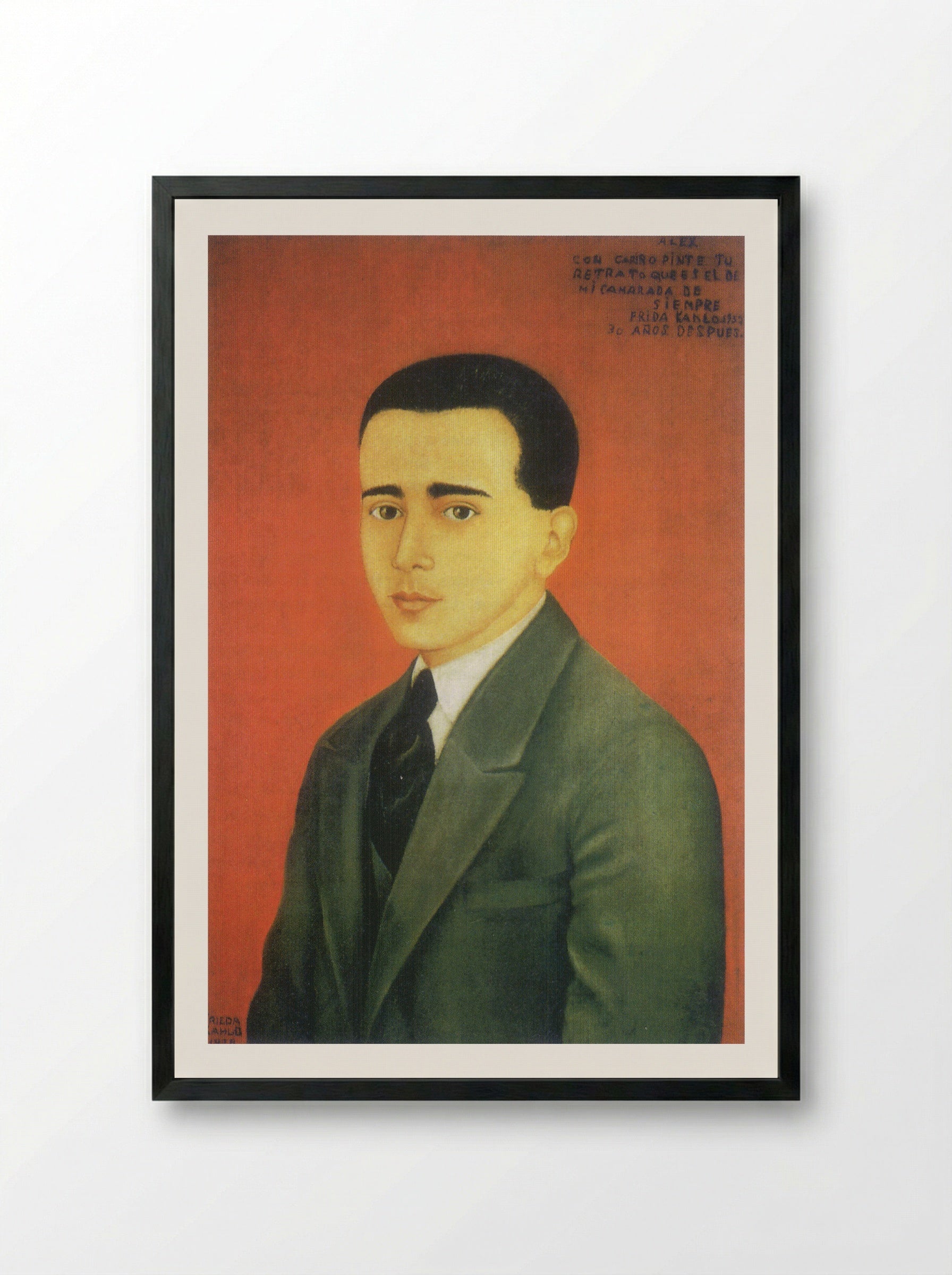 Portrait of Alejandro Gómez Arias - Frida Kahlo - Framed Print Black