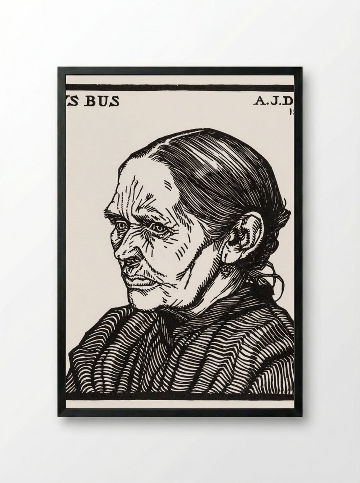 Portrait of Lijs Bus - Julie de Graag - Framed Print Black