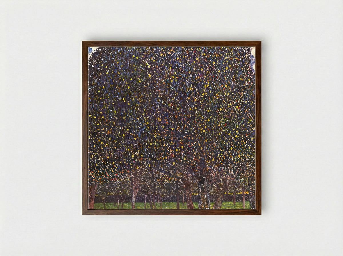 Pear Tree - Gustav Klimt - Framed Print Dark Wood