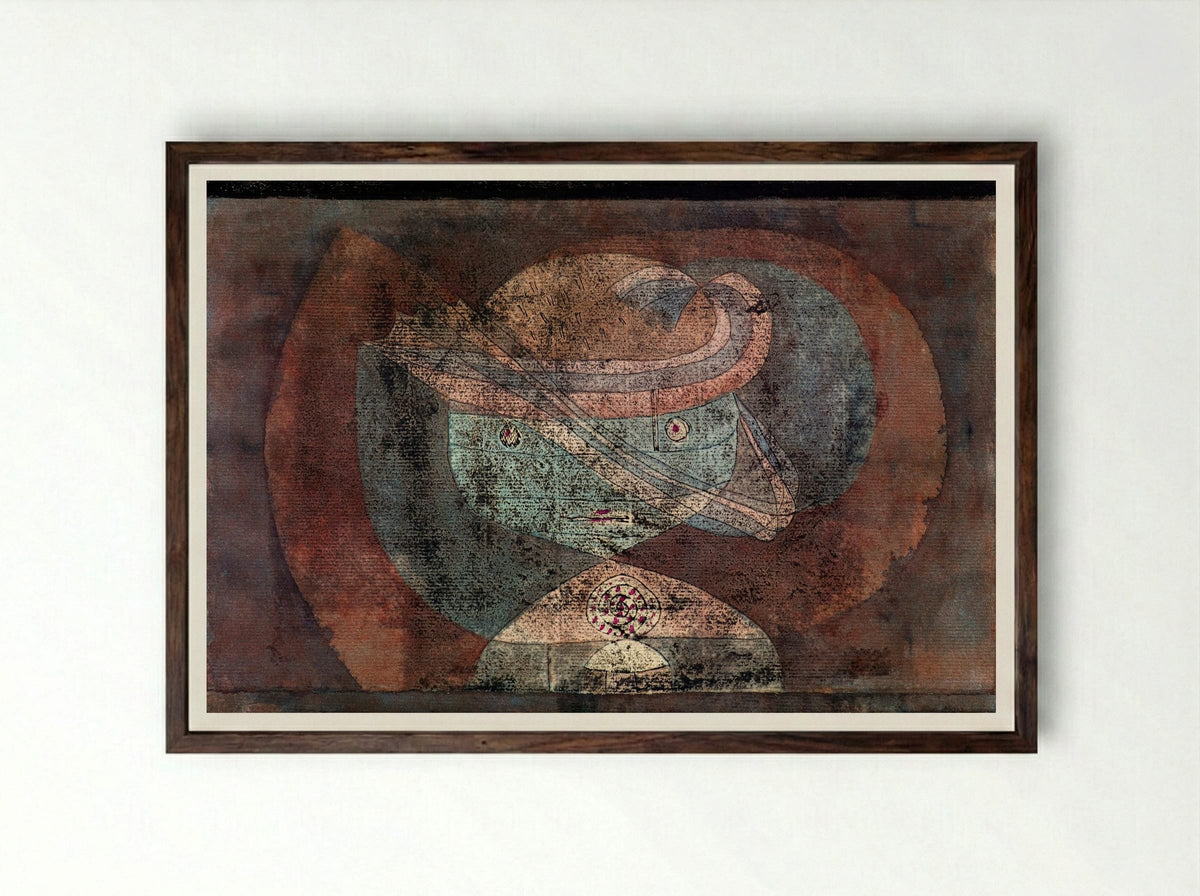 Movement around a Child - Paul Klee - Framed Print Dark Wood