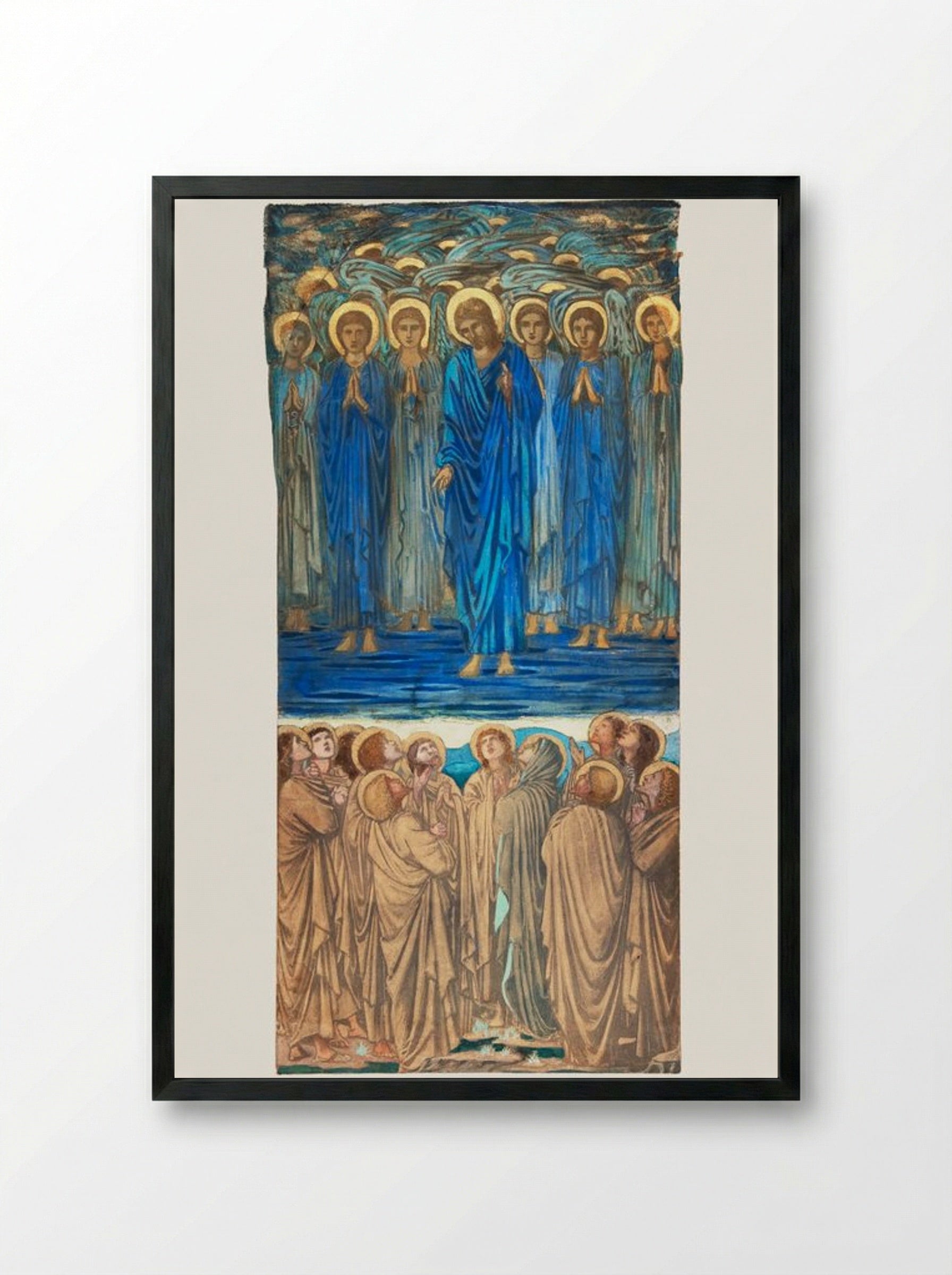 Study for 'The Ascension of Christ' - Edward Burne-Jones - Framed Print Black
