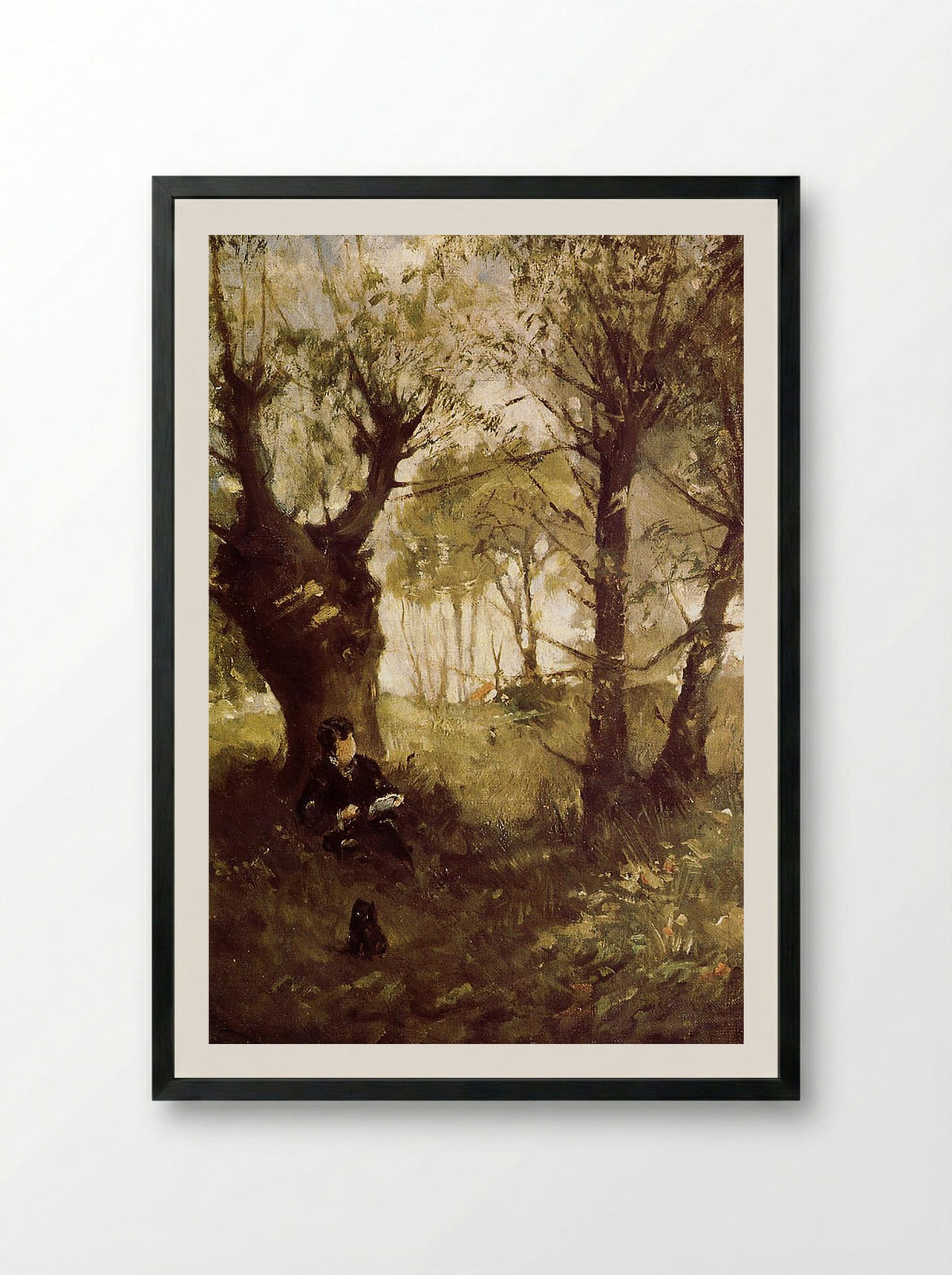 The Old Track to Auvers - Paul Cézanne - Framed Print Black