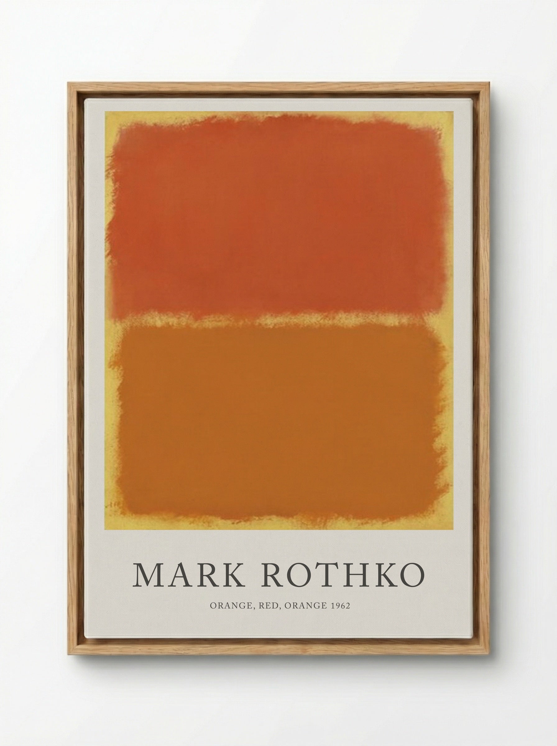 Orange, Red, Orange - Mark Rothko - Framed Canvas Wood