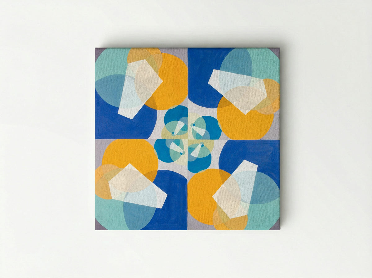 Green Squares - Joseph Schillinger - Canvas