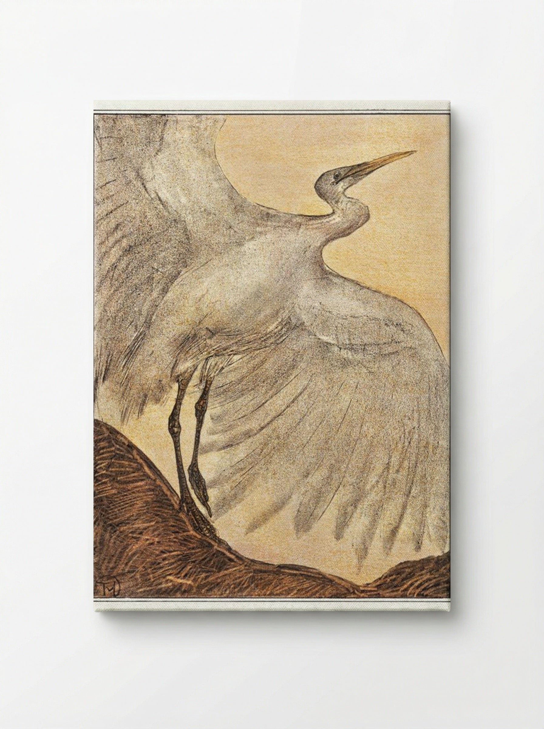 Zilverreiger (Heron) - Theo van Hoytema - Canvas