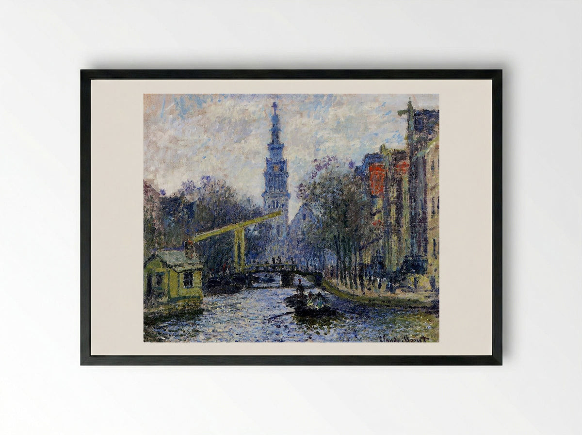 The Zuiderkerk, Amsterdam - Claude Monet - Framed Print Black