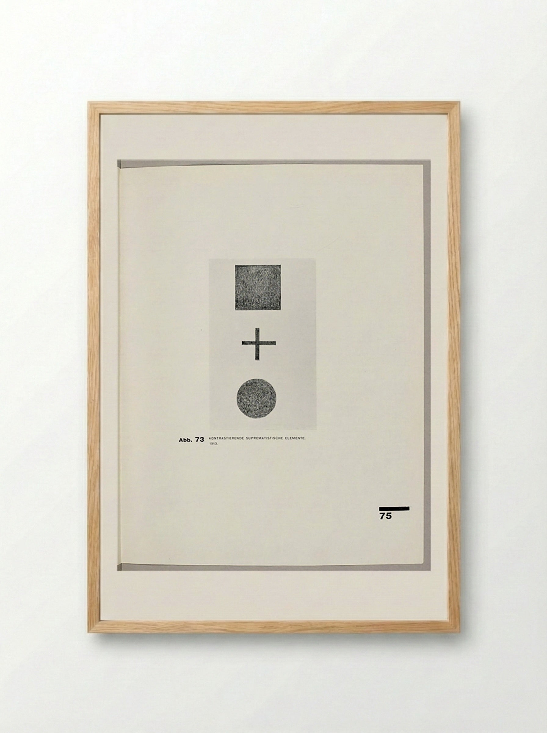 Contrasting Suprematistic Elements - Kazimir Malevich - Framed Print Wood