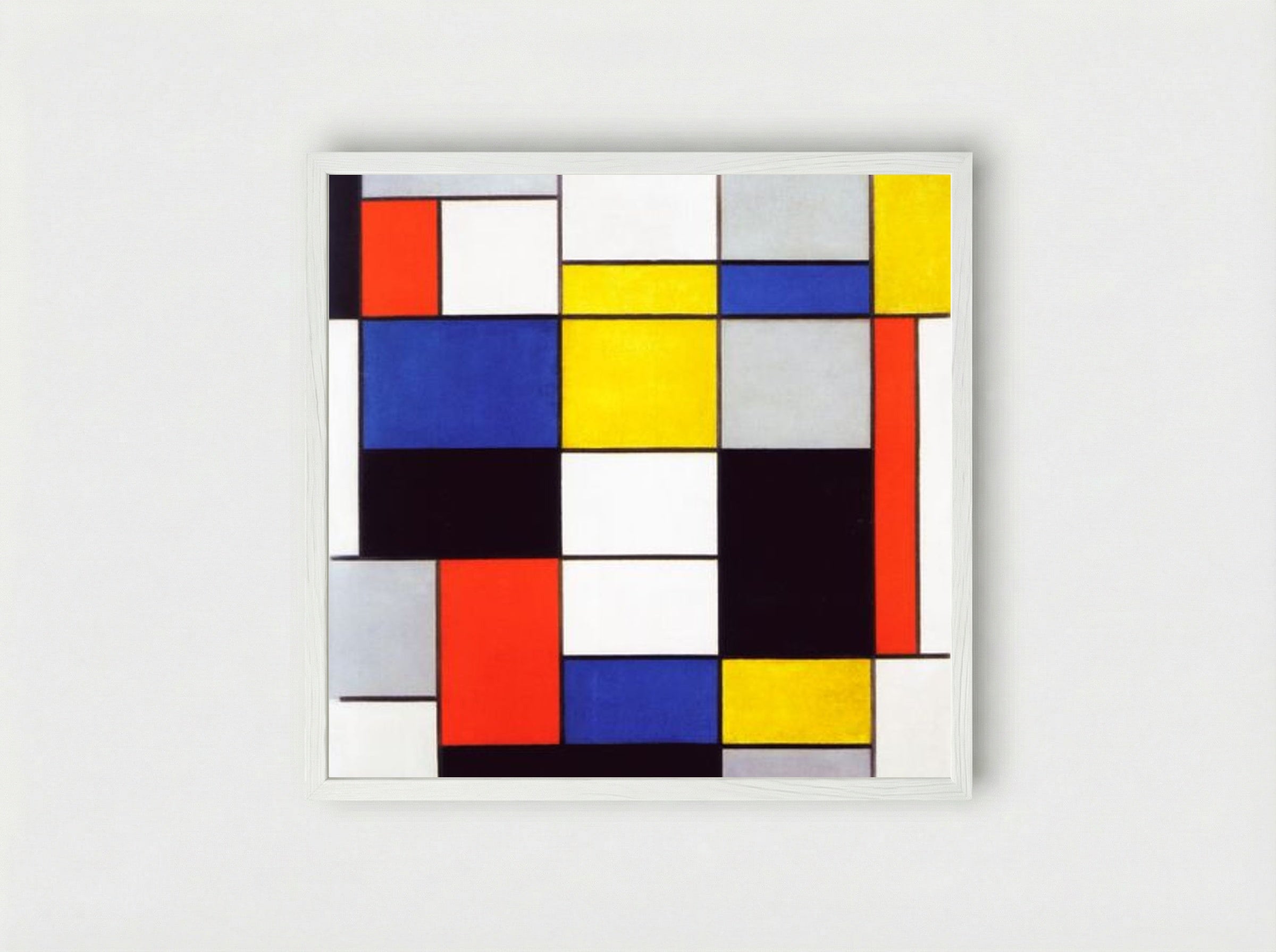 Composition A - Piet Mondrian - Framed Print White