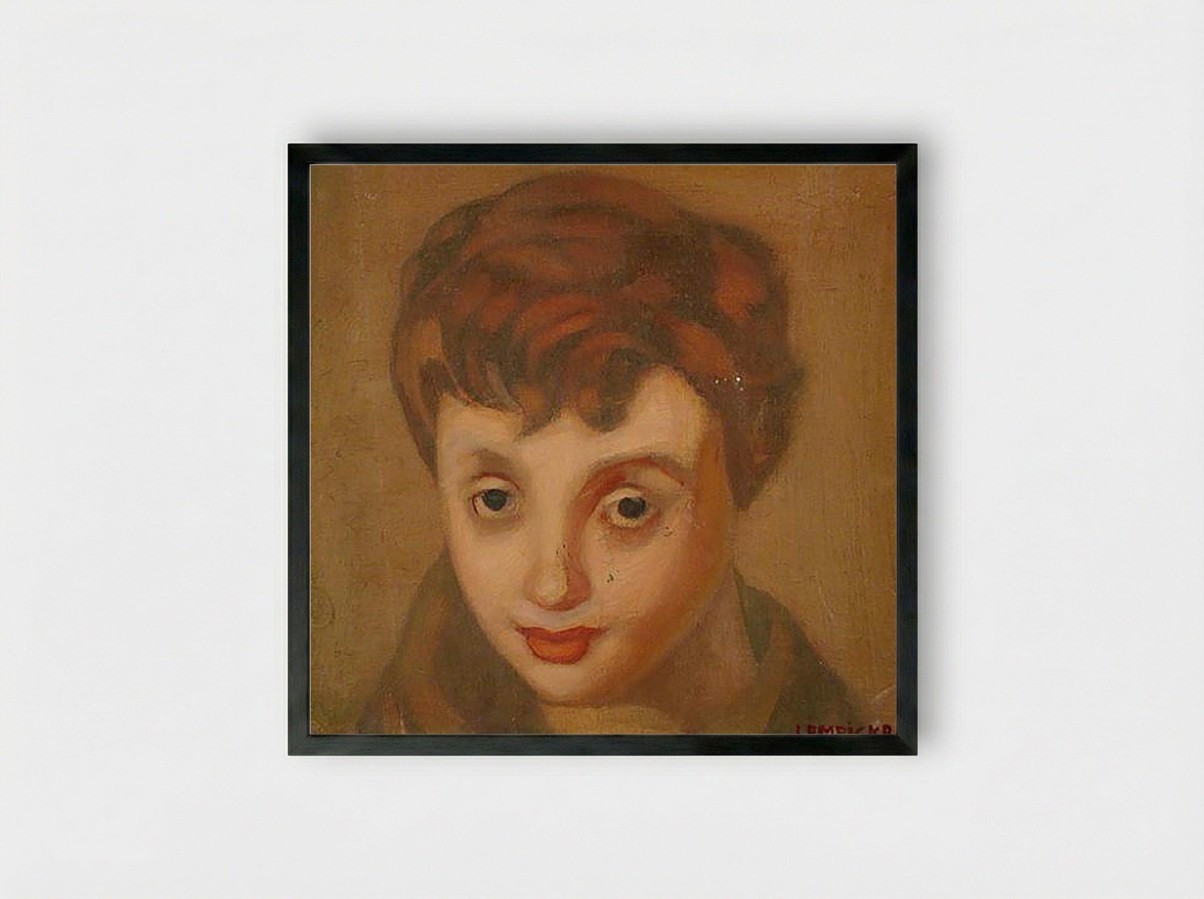 Portrait of Françoise Sagan - Tamara de Lempicka - Framed Print Black
